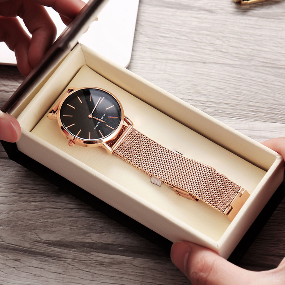 Miniatura: HANNAH MARTIN Brand Quality Stainless Steel Japan Quartz Movement Waterproof Wom