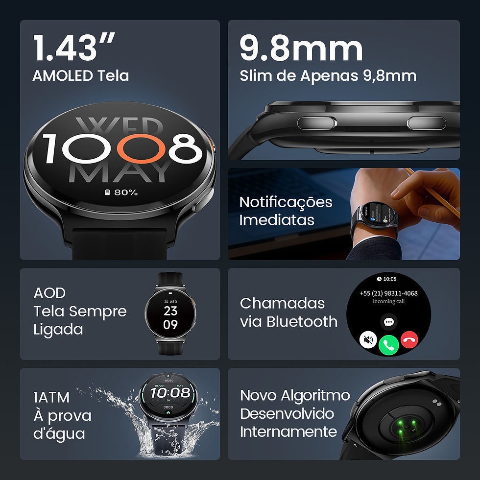 Miniatura: HAYLOU Solar Lite 2 Smartwatch 1.43'' AMOLED Display 24h Health Monitoring 150+ 