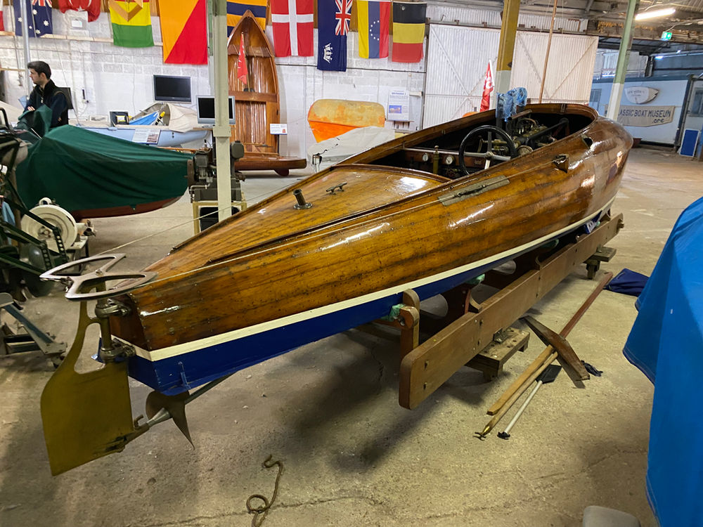 Return of JAZZ to The Classic Boat Museum