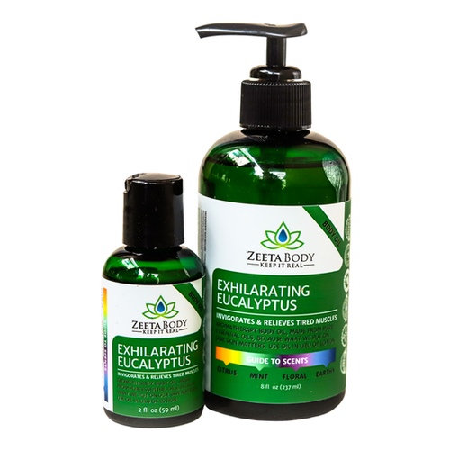 Exhilarating Eucalyptus Body Oil All Natural Nevada Zeeta Body