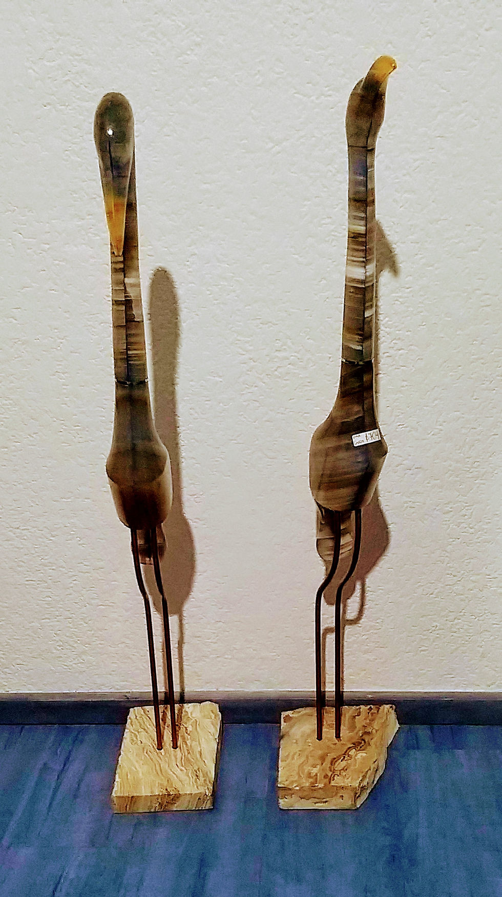 Miniatura: Ónix Pareja de garzas 97 cm