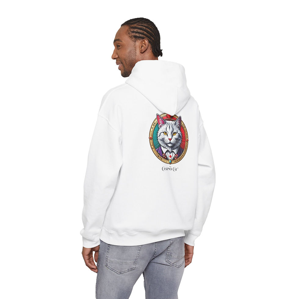 Thumbnail: Casino Cat Unisex Hoodie — Dice