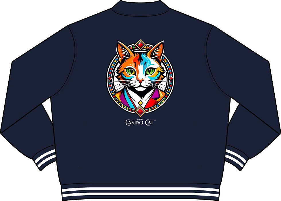 Thumbnail: Casino Cat Varsity Jacket — Milton