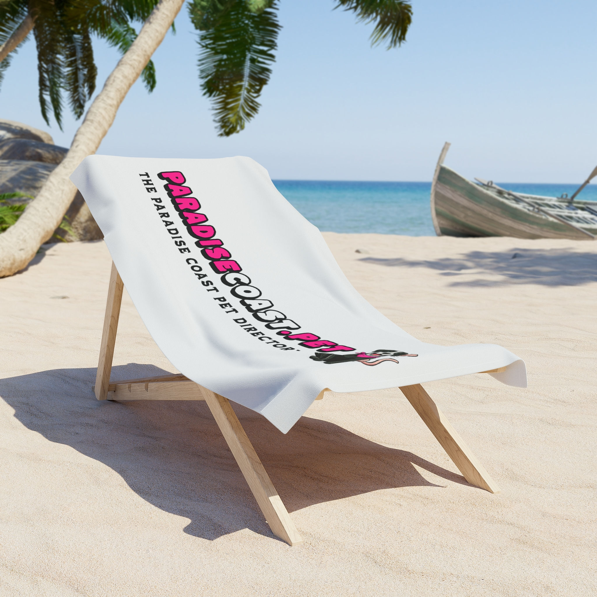 ParadiseCoast.pet Logo Beach Towel