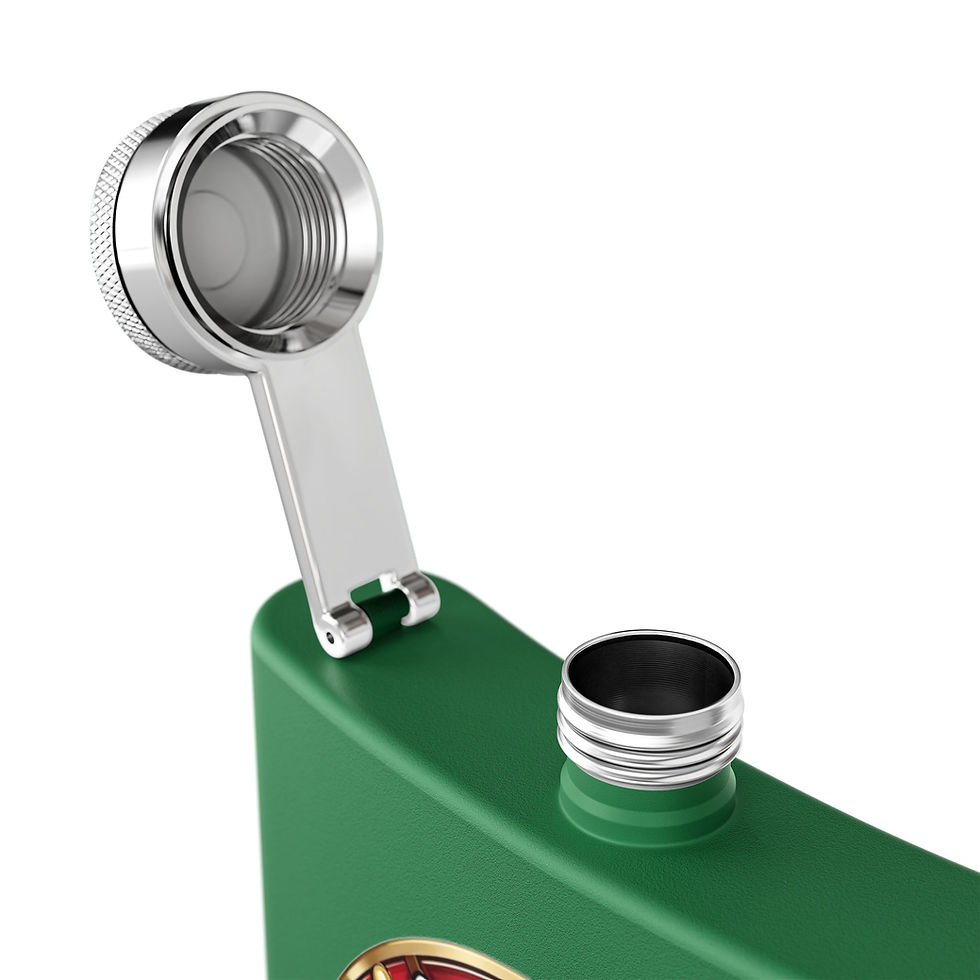 Thumbnail: Casino Cat 6oz Stainless Steel Flask - Mazz