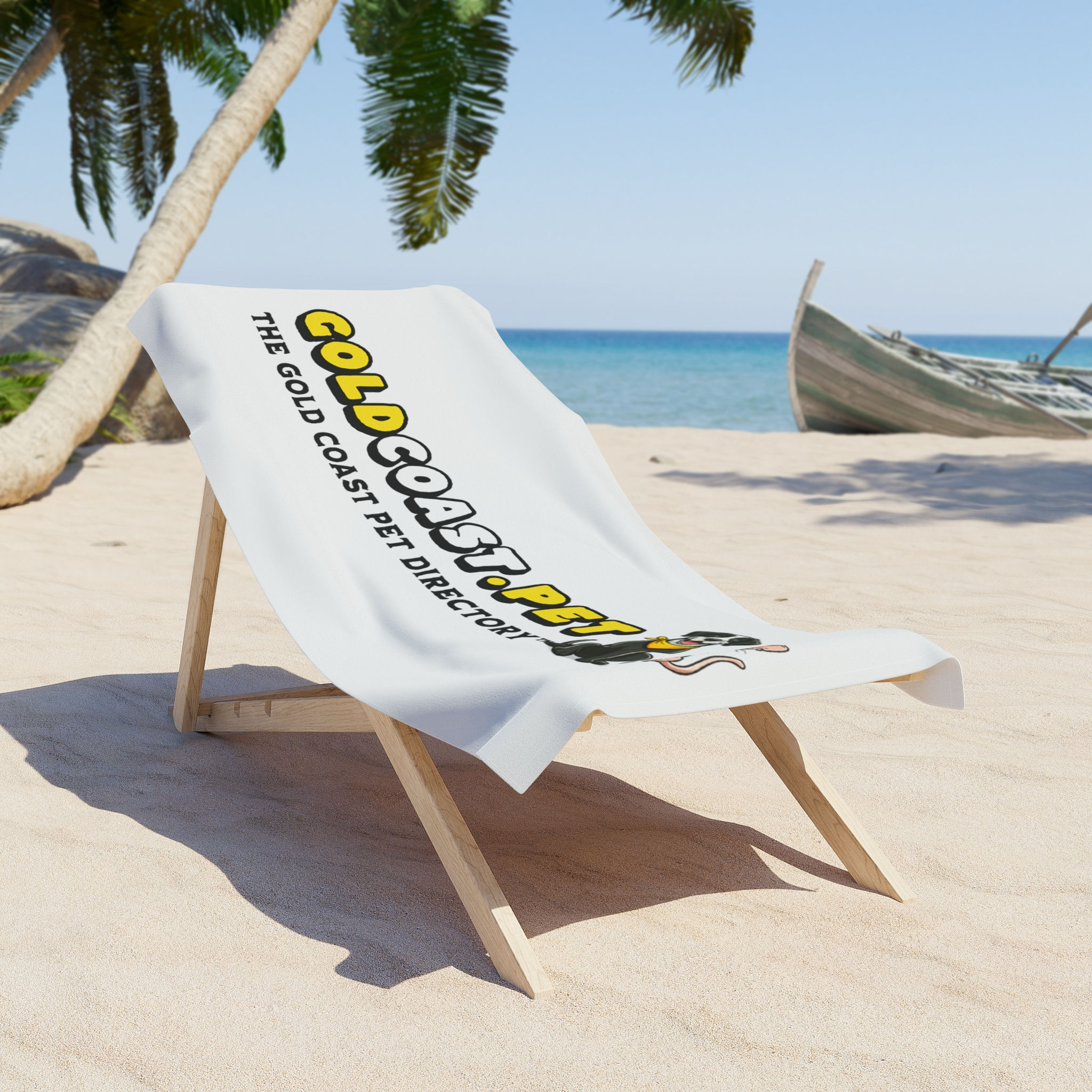 GoldCoast.pet Logo Beach Towel
