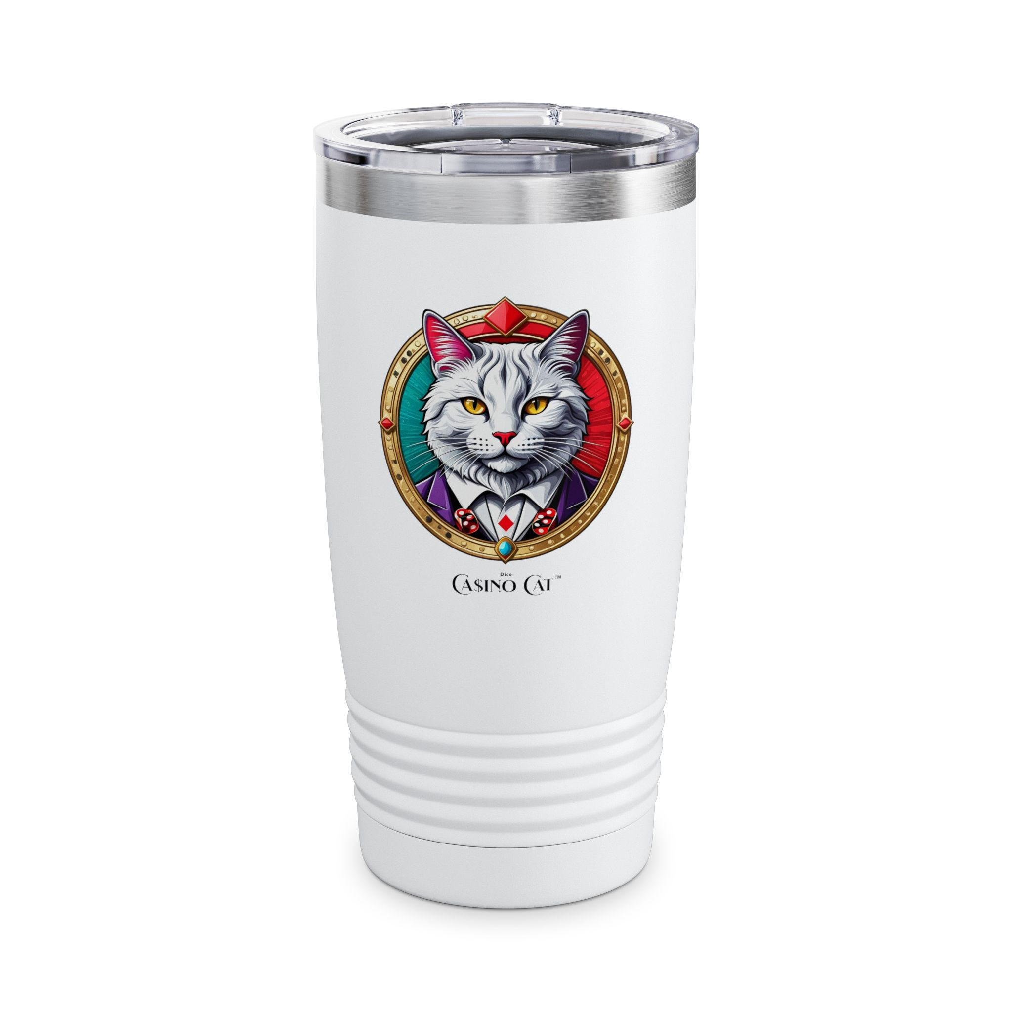 Casino Cat 20oz Insulated Tumbler — Dice