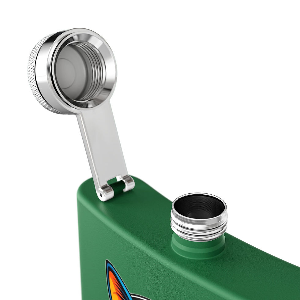 Thumbnail: Casino Cat 6oz Stainless Steel Flask - Blackjack