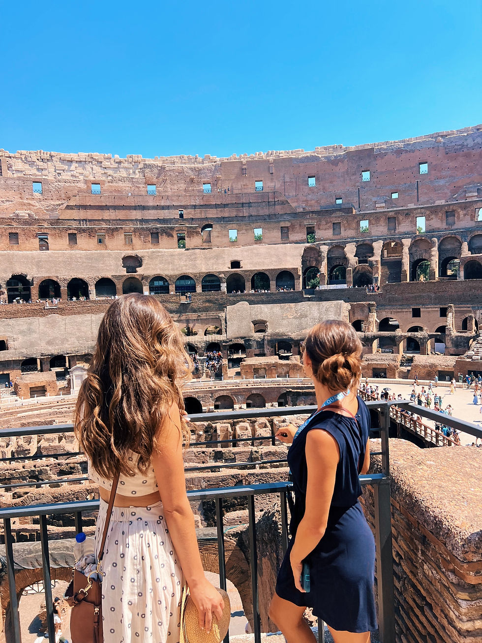 Sight seeing in Rome with female travelers