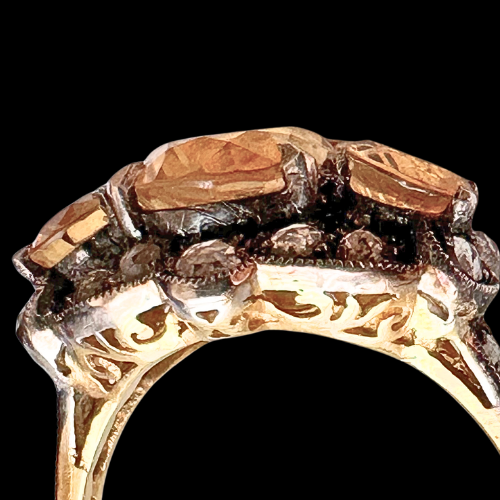 Thumbnail: VICTORIAN/NAPOLEON III – RARE Antique French 18k Gold, Citrine &  Diamond RING