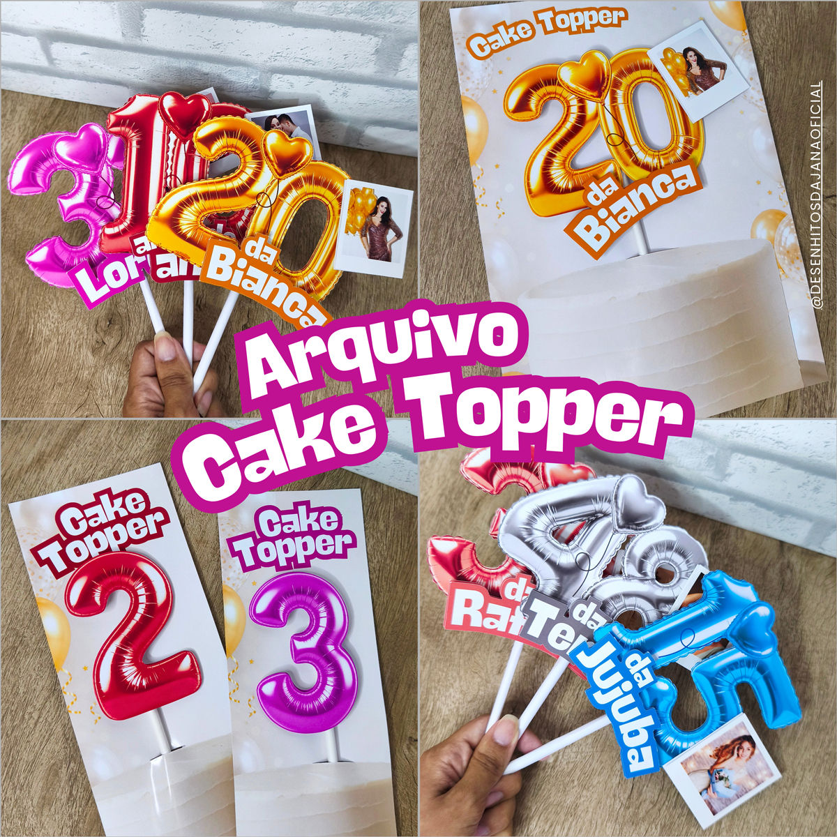 Arquivo Números Cake Toppper
