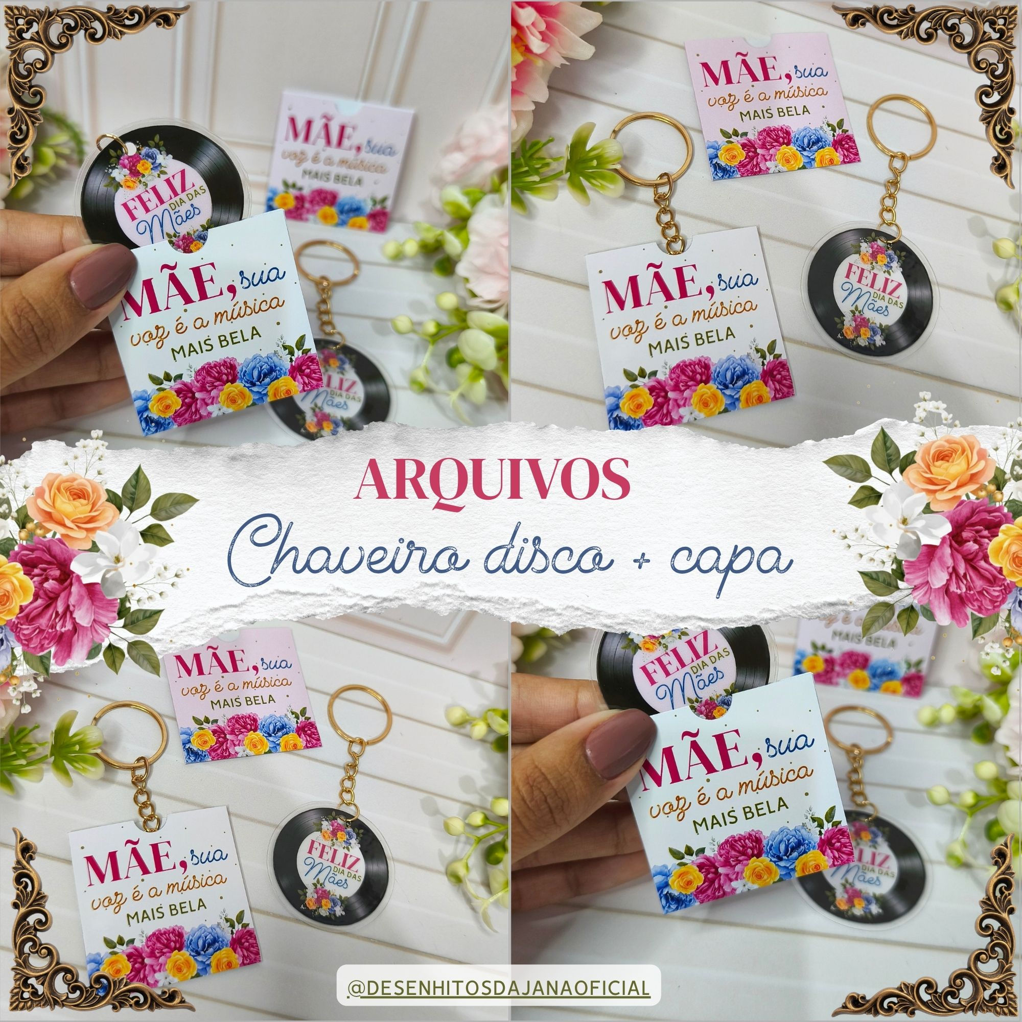 Arquivo Chaveiro Disco - Dia das Mães 2026
