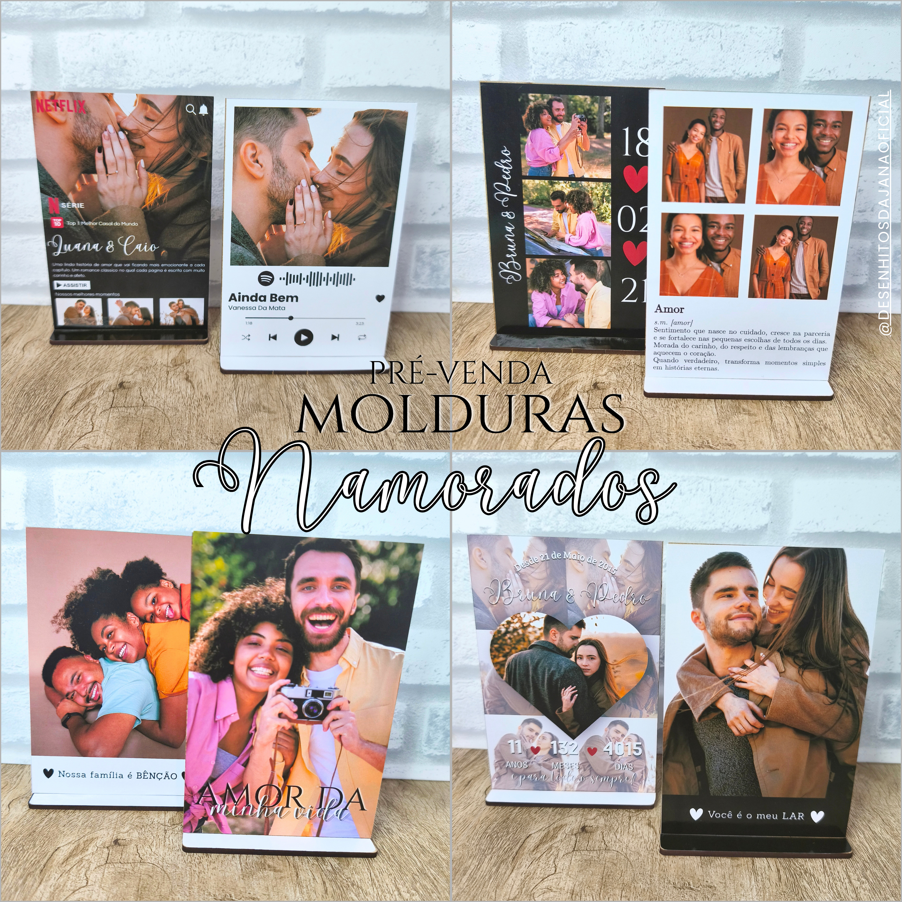 PRÉ-VENDA Arquivo Molduras dos Namorados