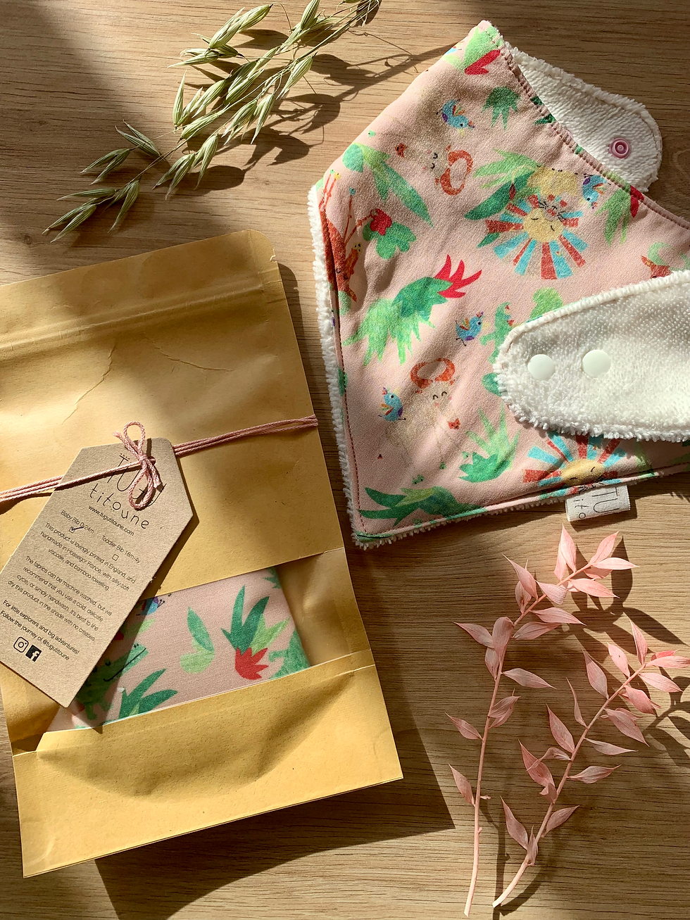 Thumbnail: Sophie's Safari Dusty Pink Baby Bandana Bib 0-24months