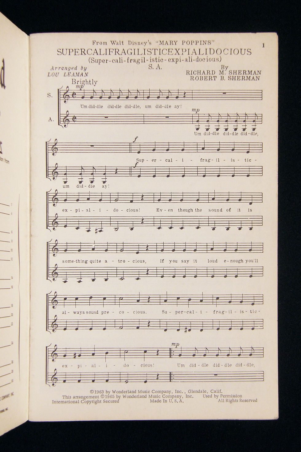 Thumbnail: Disneyland Two Part Community Song Book