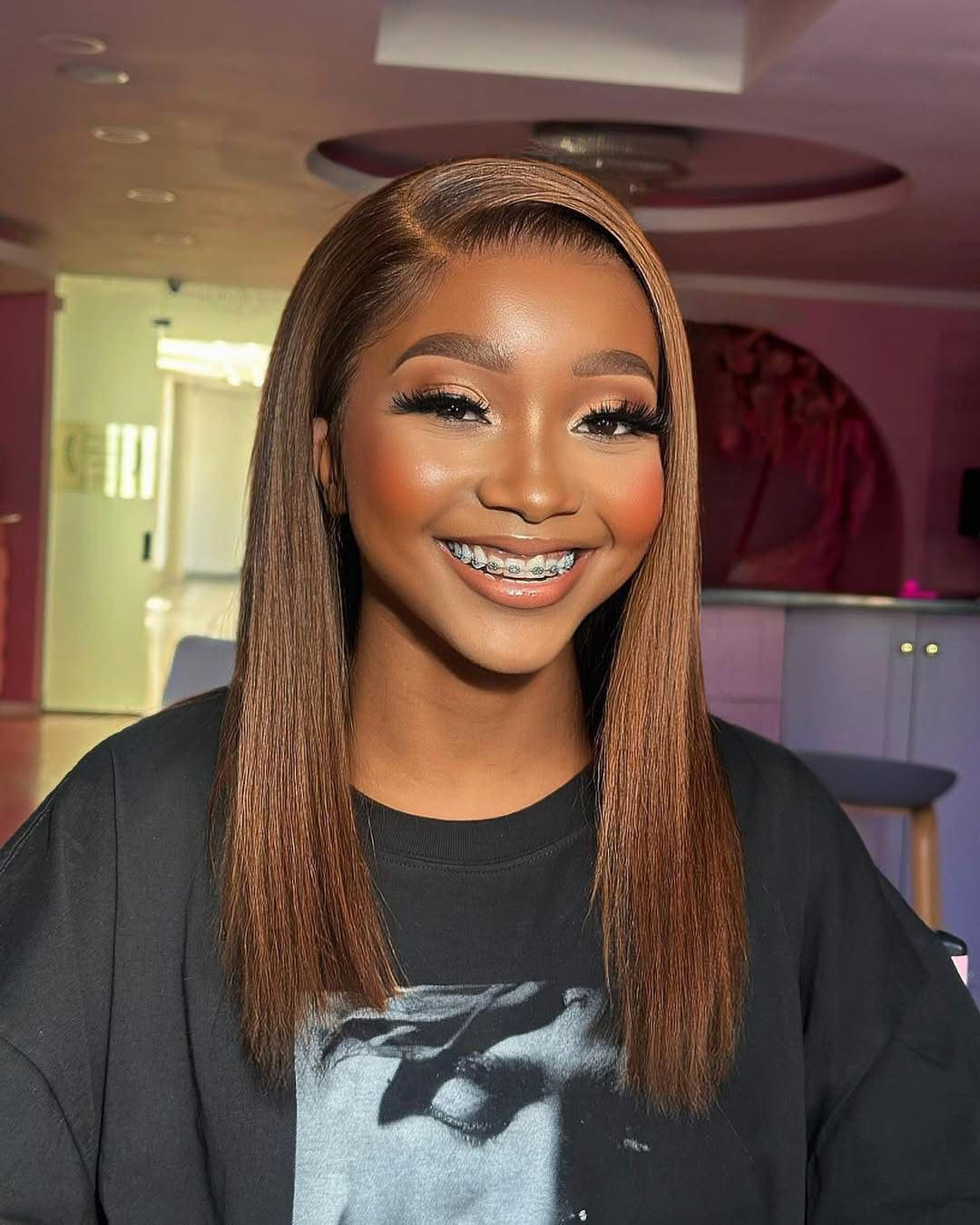 Honey brown double drawn 13x4 lace closure