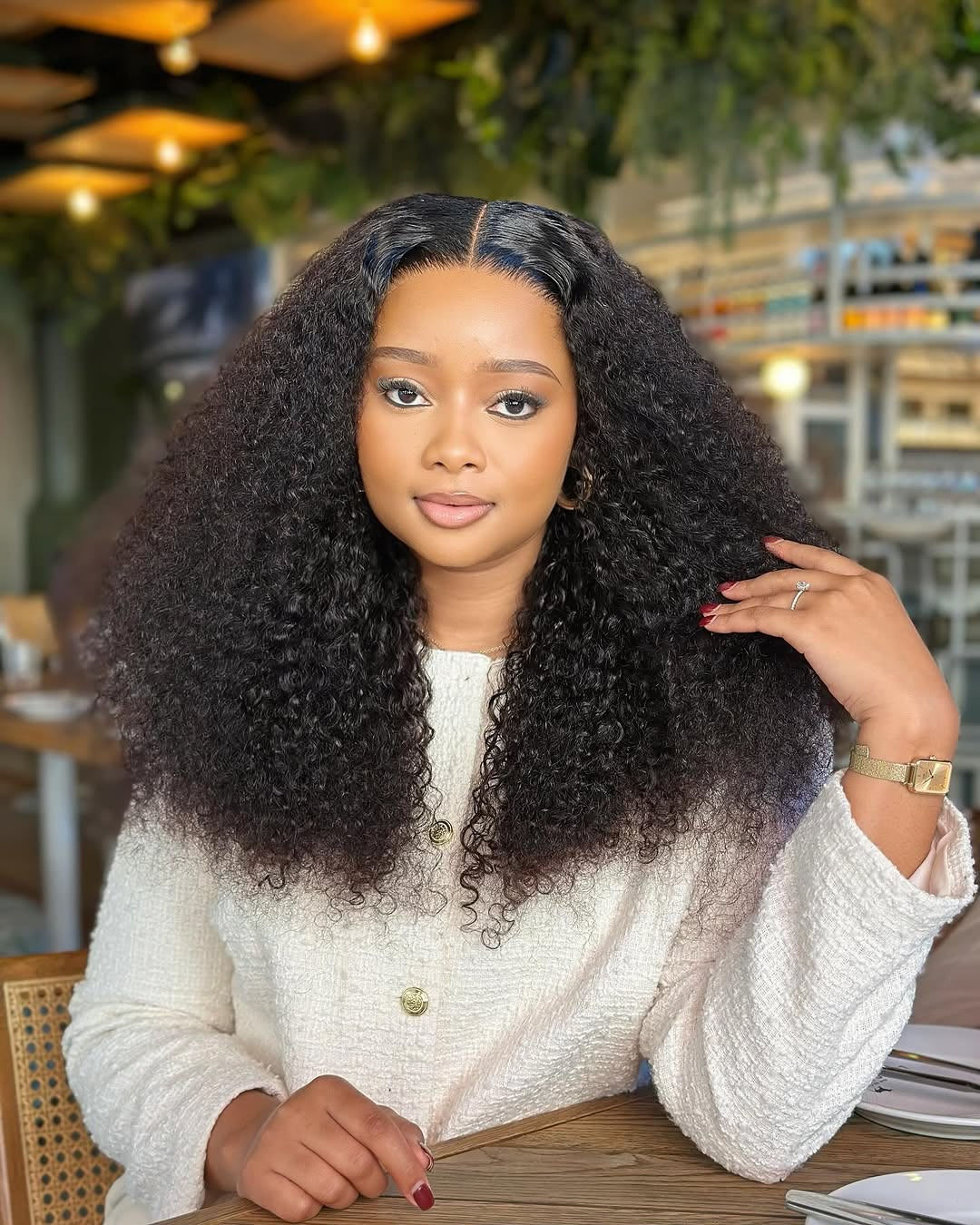 Brazilian double drawn jerry curl 5x5 lace