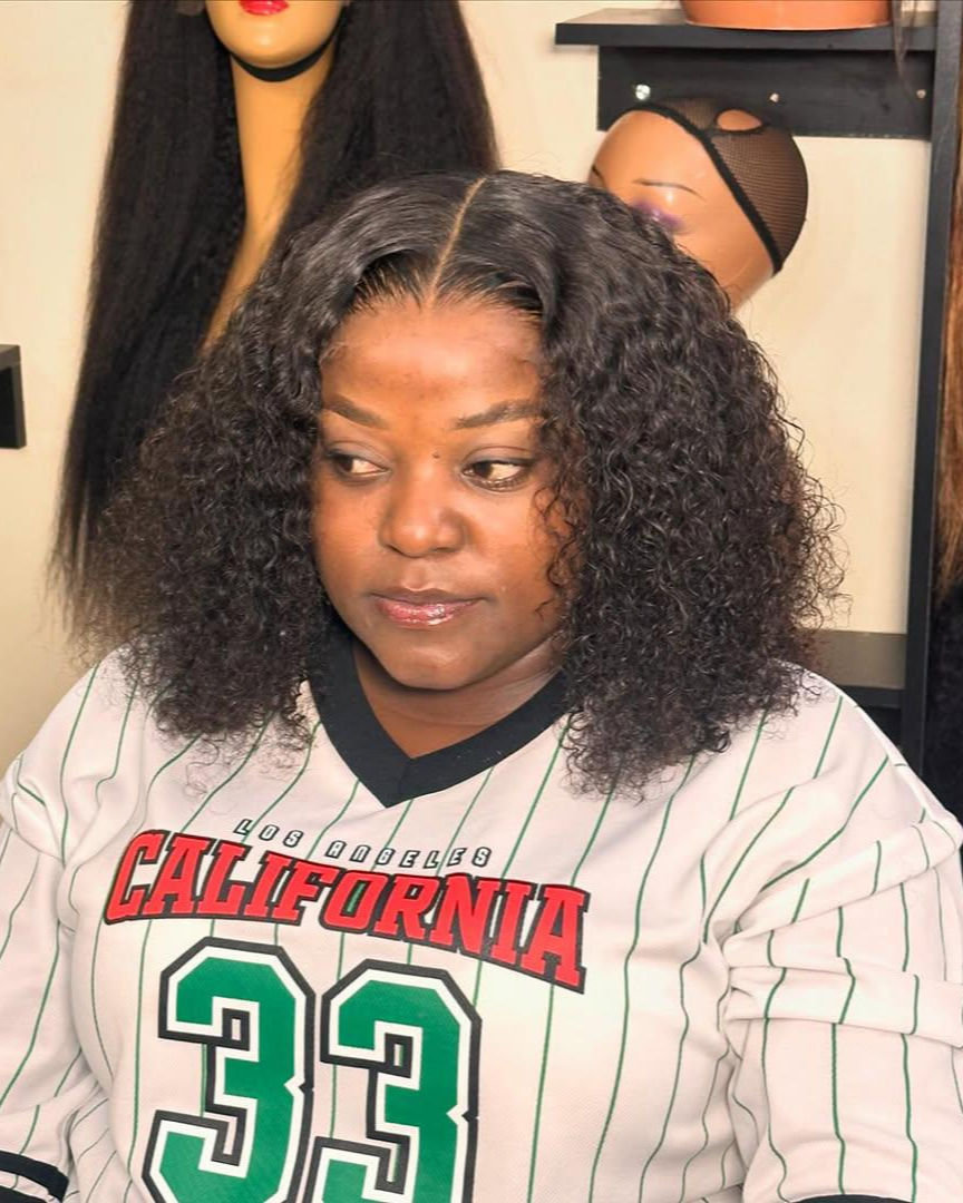 Brazilian double drawn waterwave 5x5 glueless