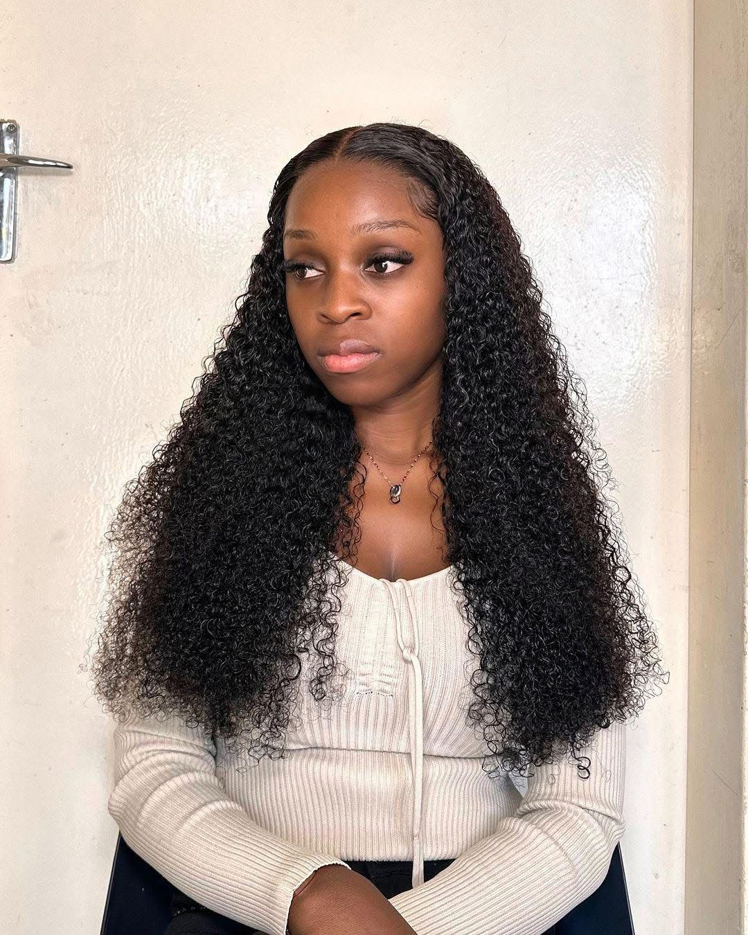 Brazilian double drawn jerry curl 13x4 lace