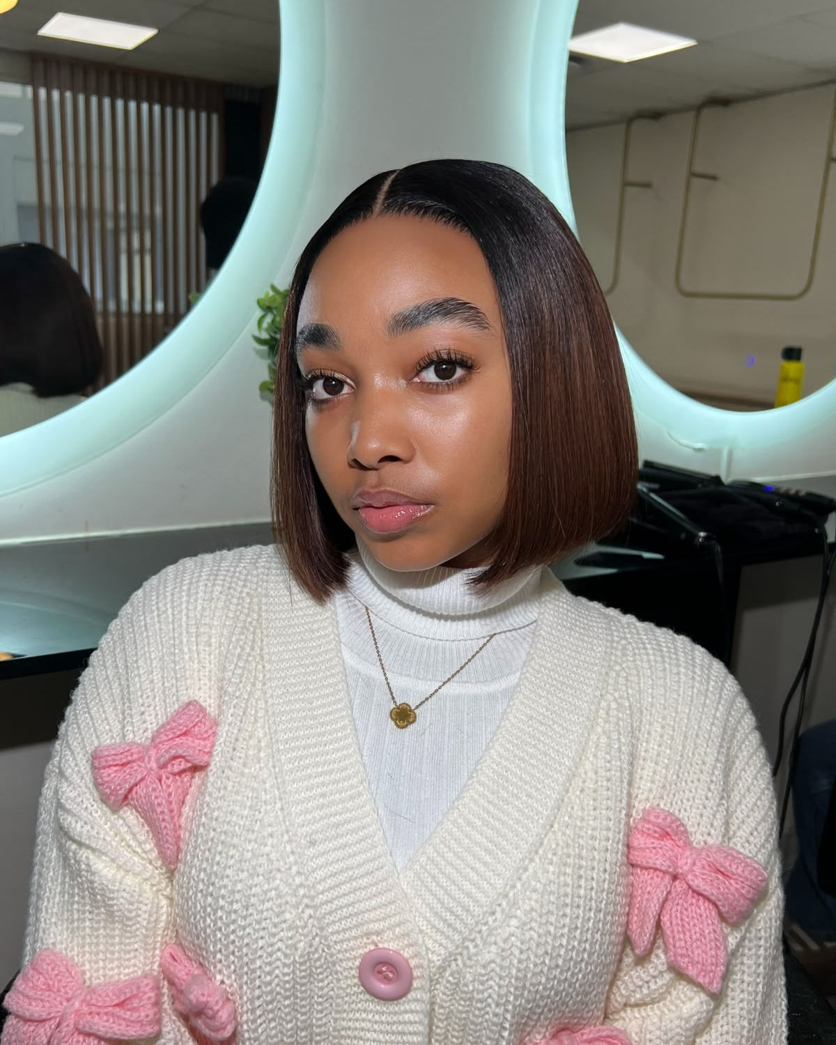 Brazilian double drawn glueless ombre bob