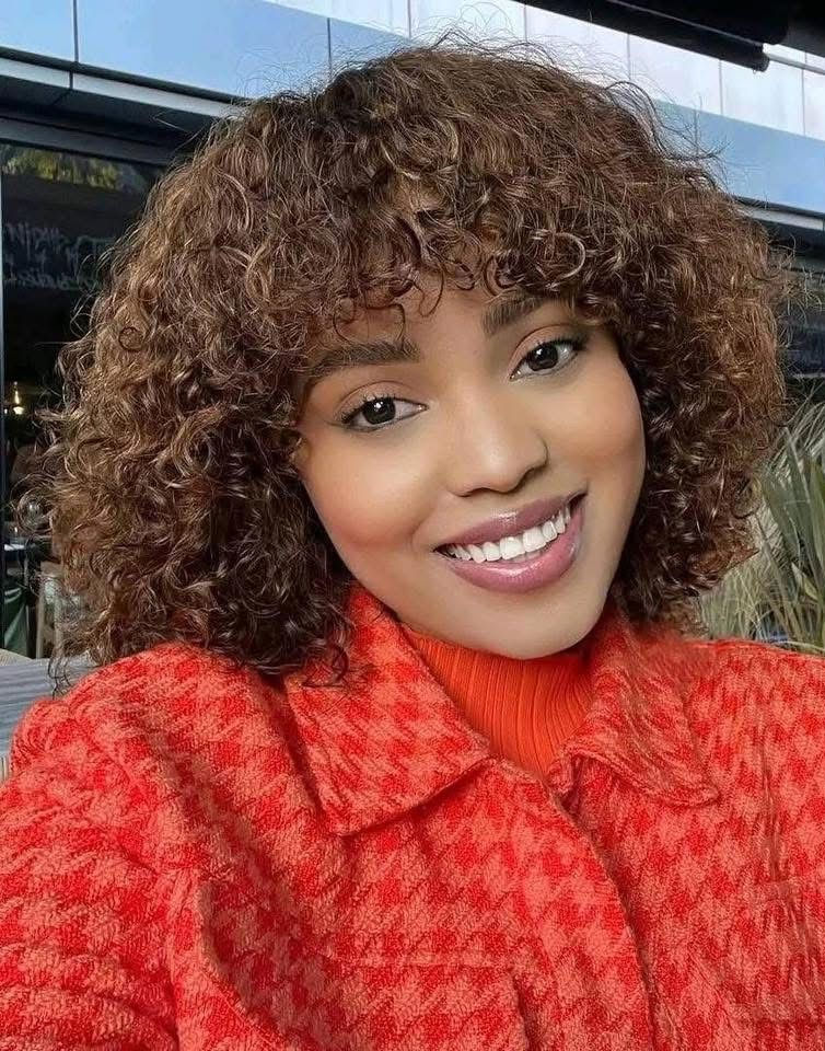 Brazilian brown fringe curl