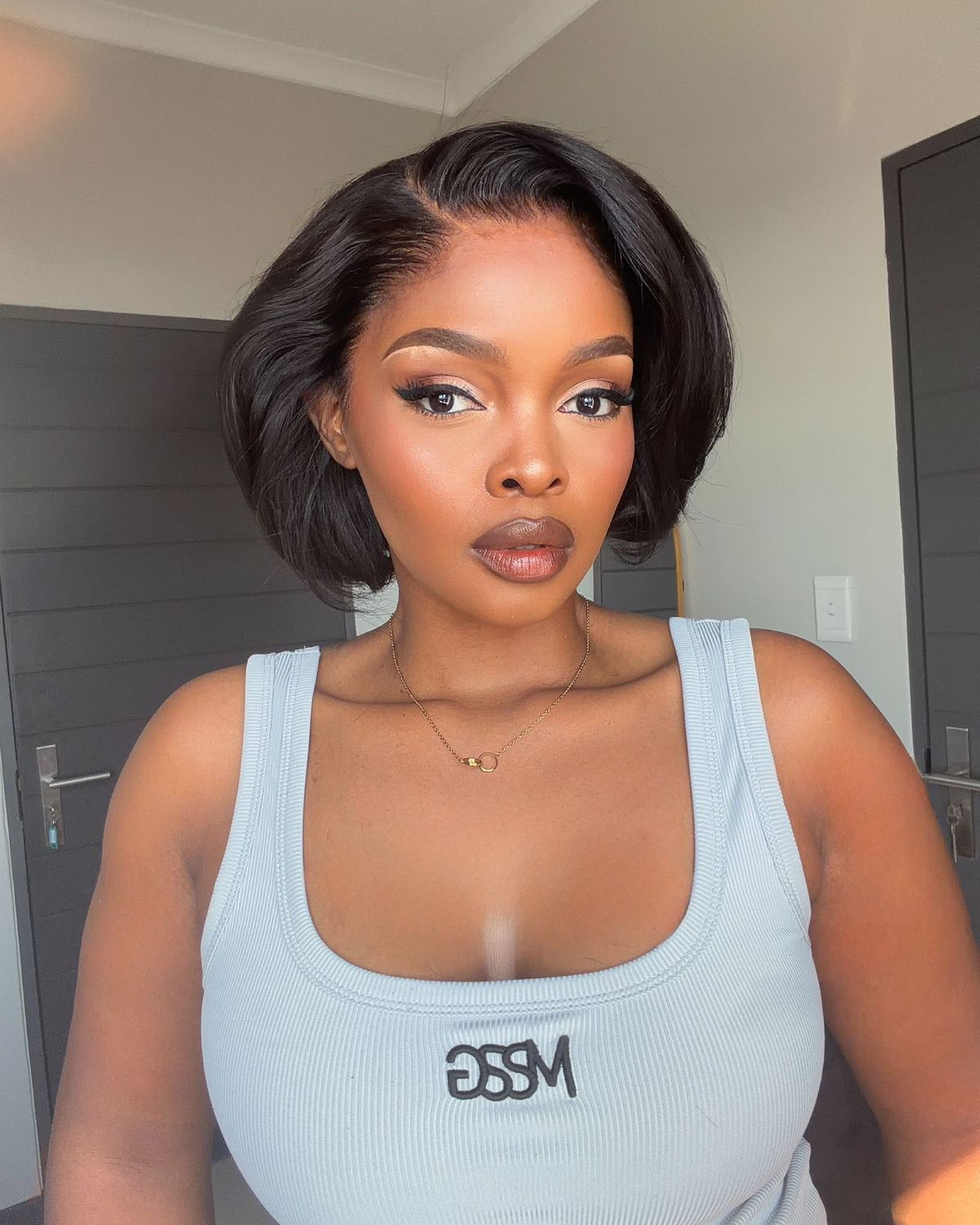 Brazilian double drawn bob 13x4 lace