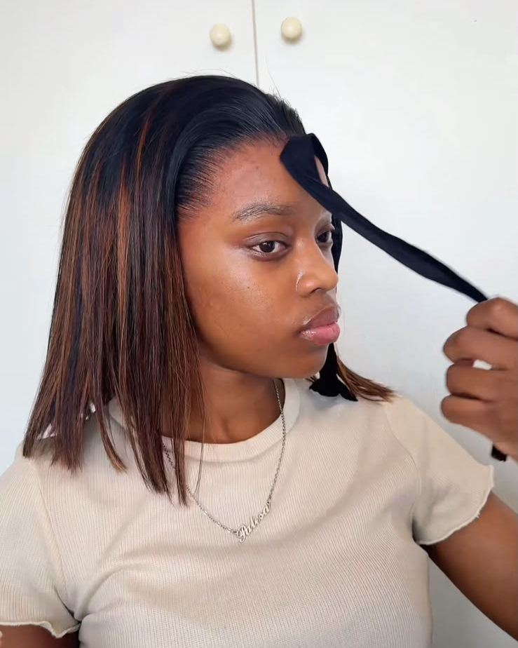 Straight Bob with Copper Balayage 13x4
