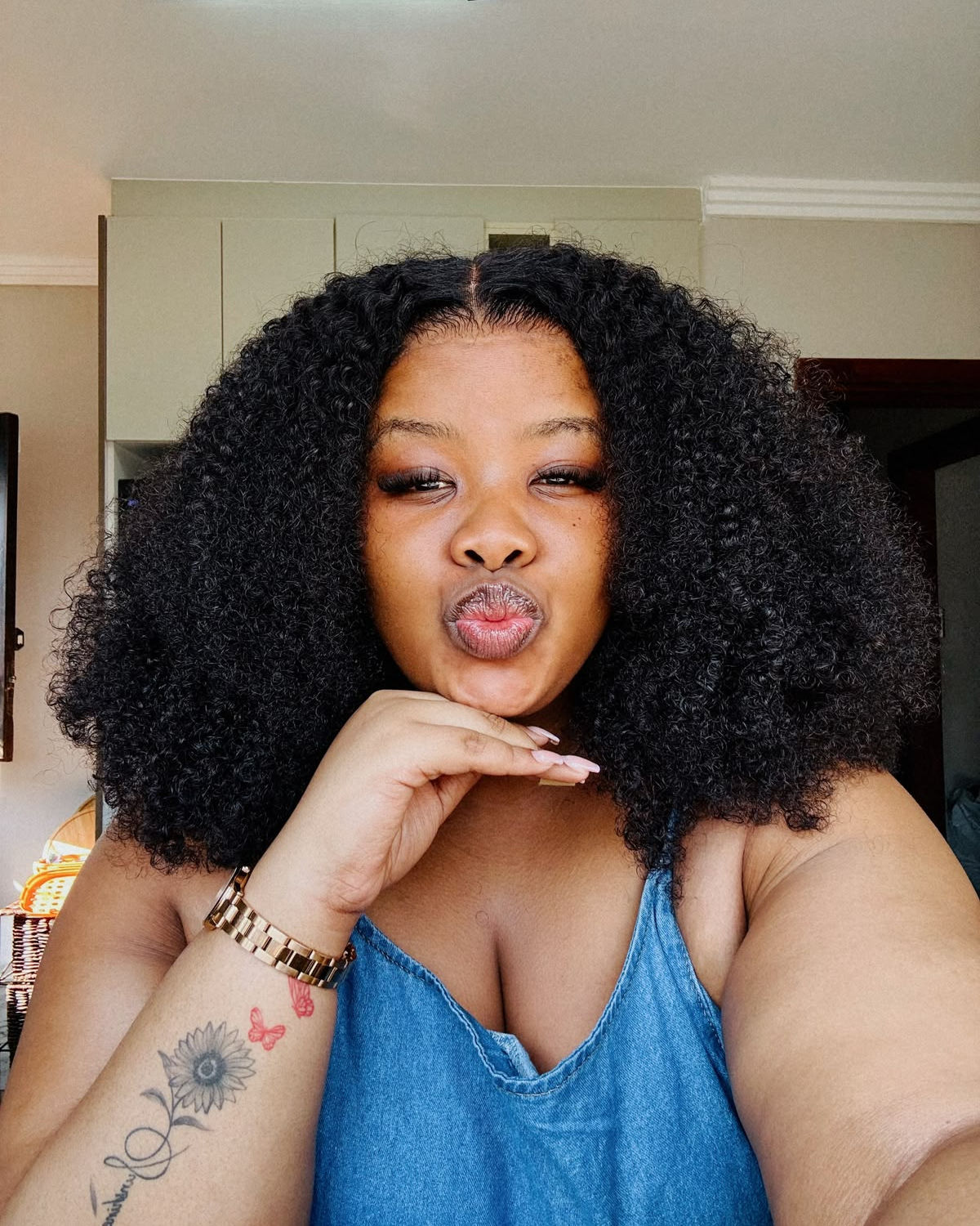 Fluffy double drawn kinky curl