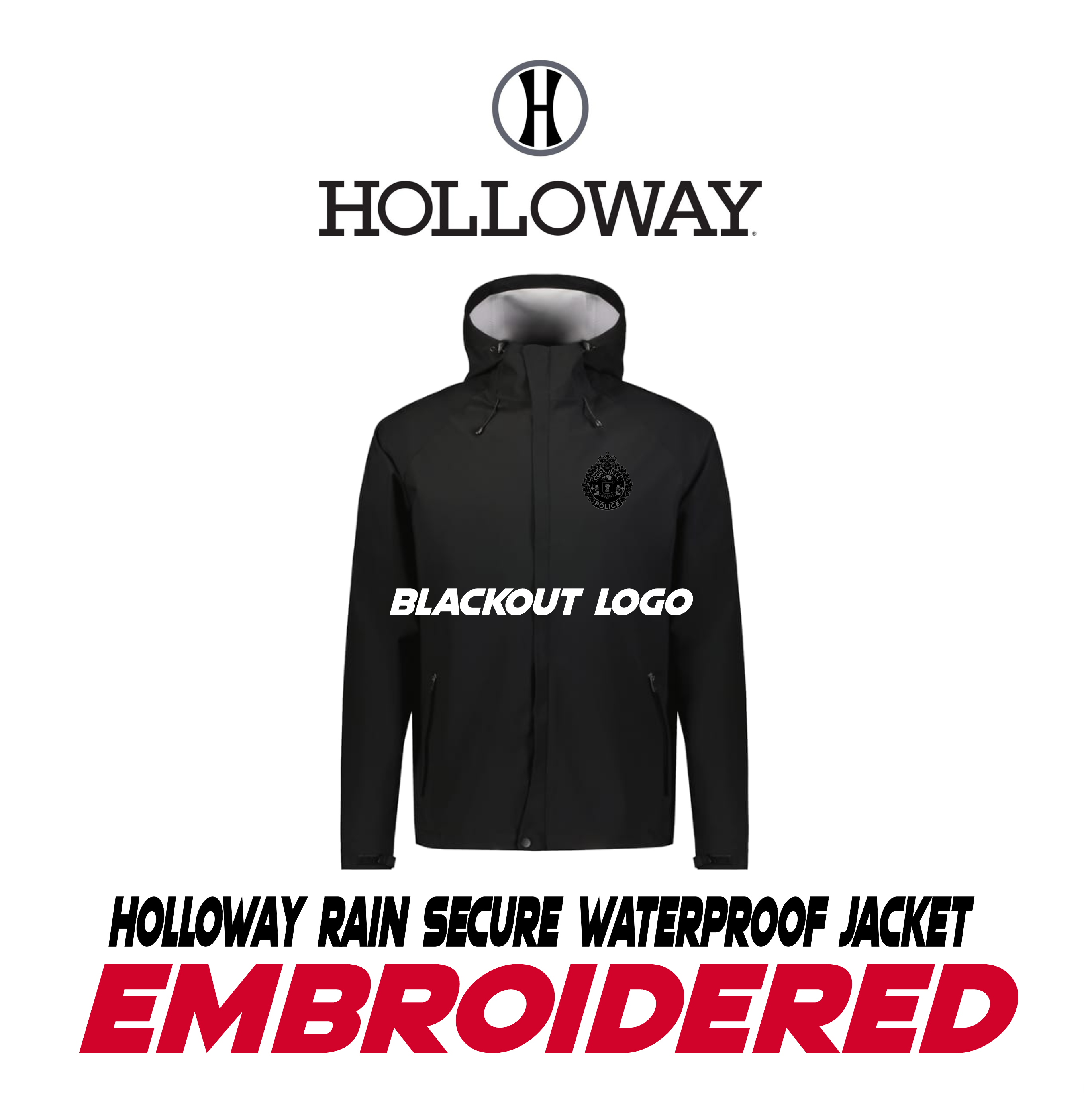 Embroidered Holloway Rain Secure Waterproof Jacket