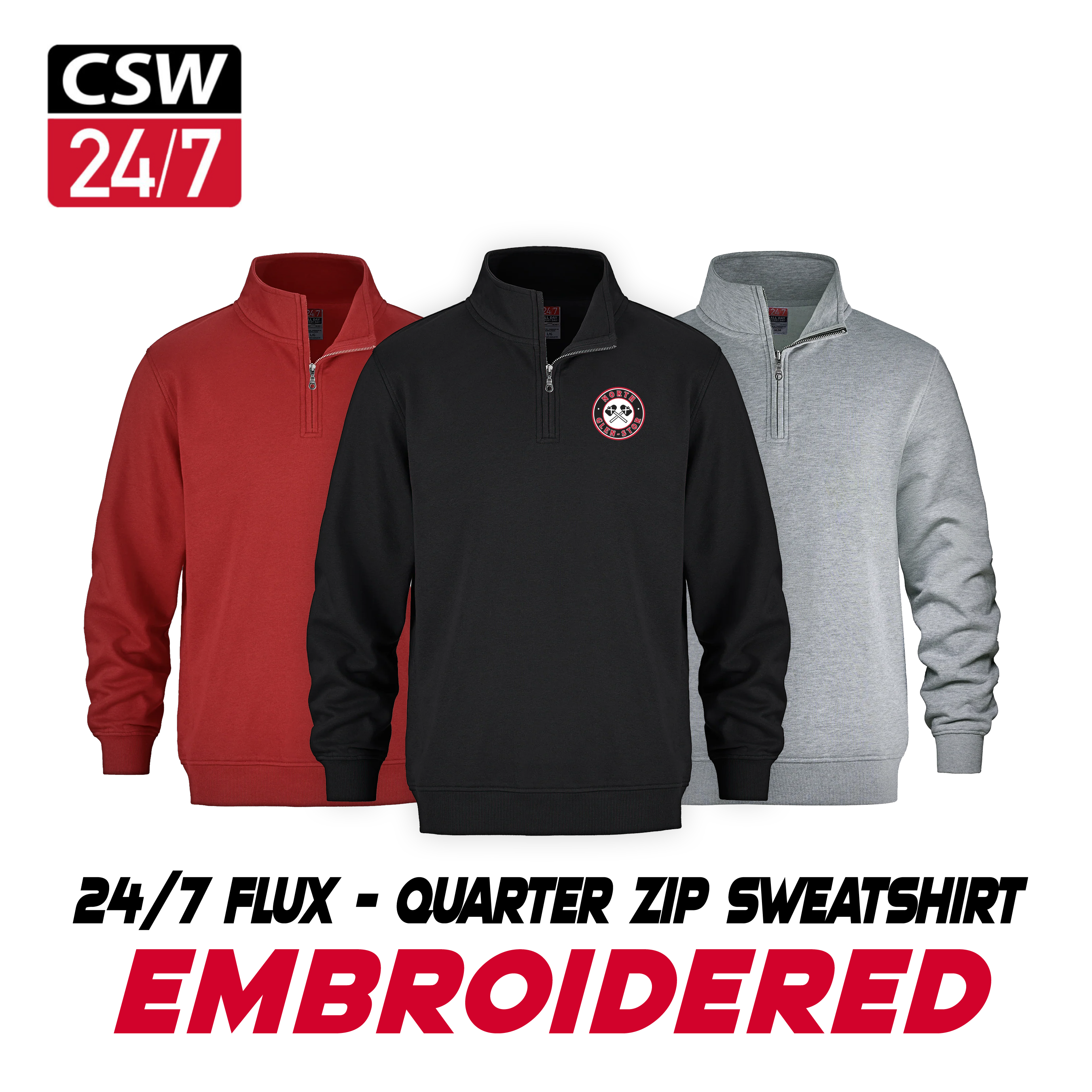 Embroided CSW Flux Quarter Zip