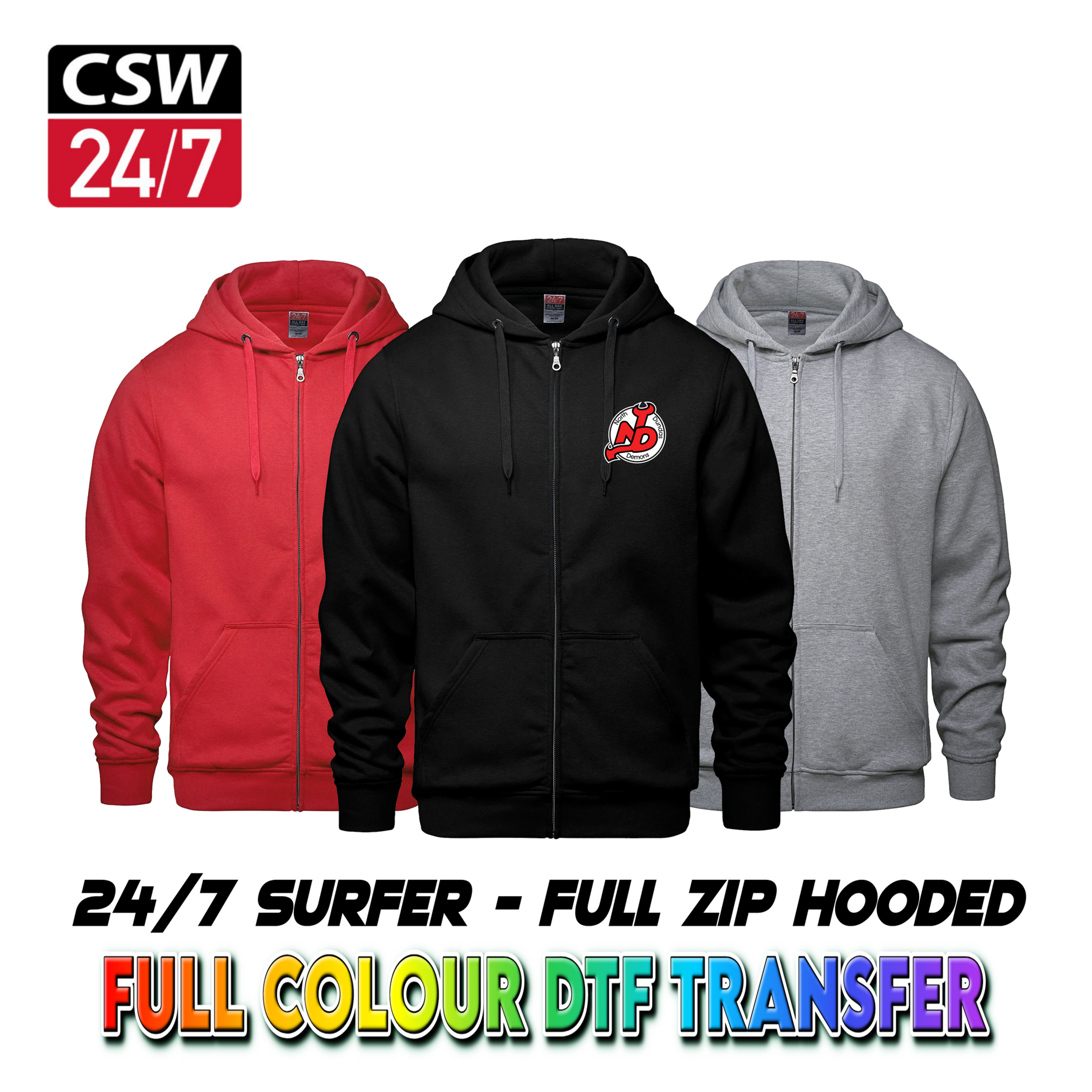 FULL ZIP 24/7 Surfer Hooded Sweatshirt