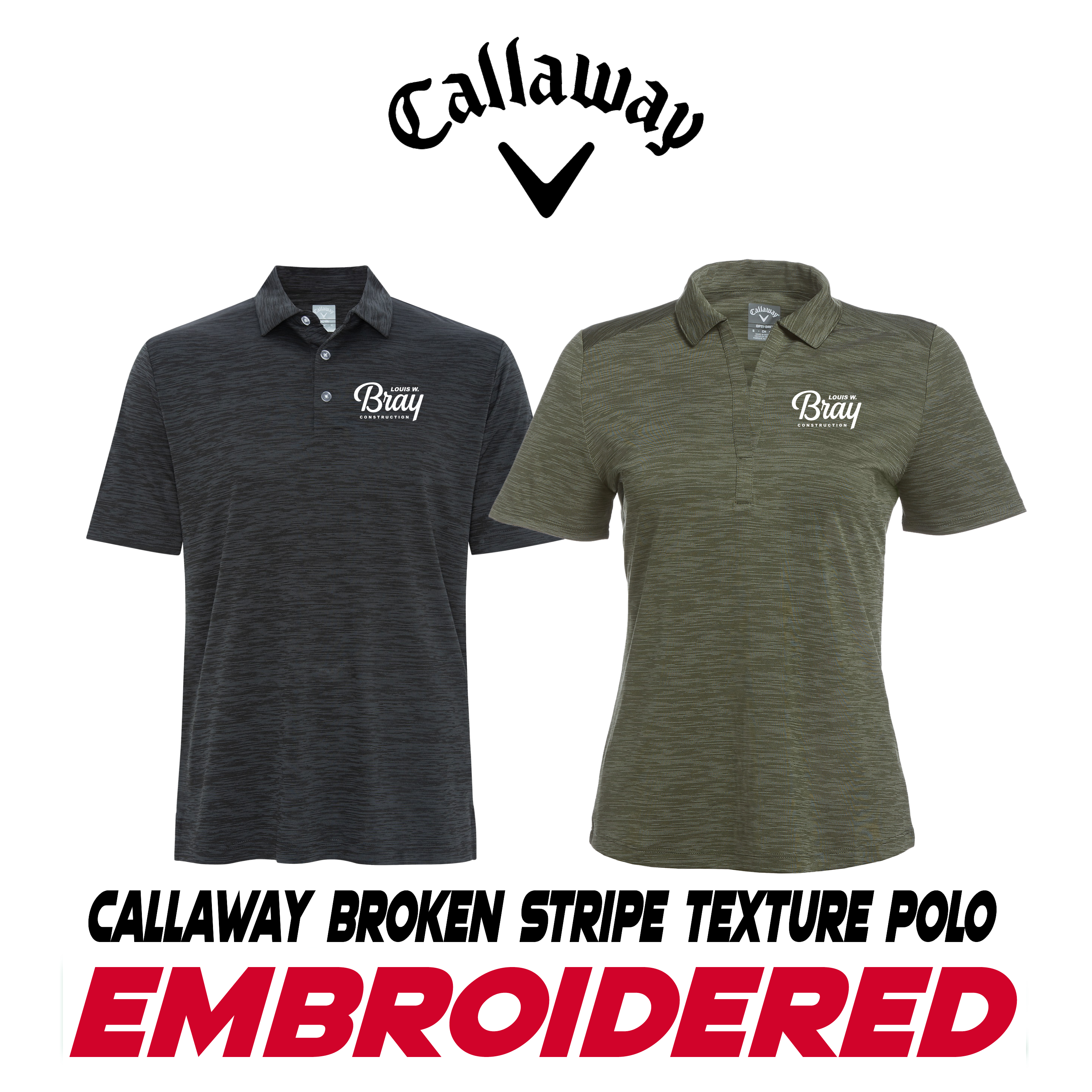 CALLAWAY BROKEN STRIPE TEXTURE POLO