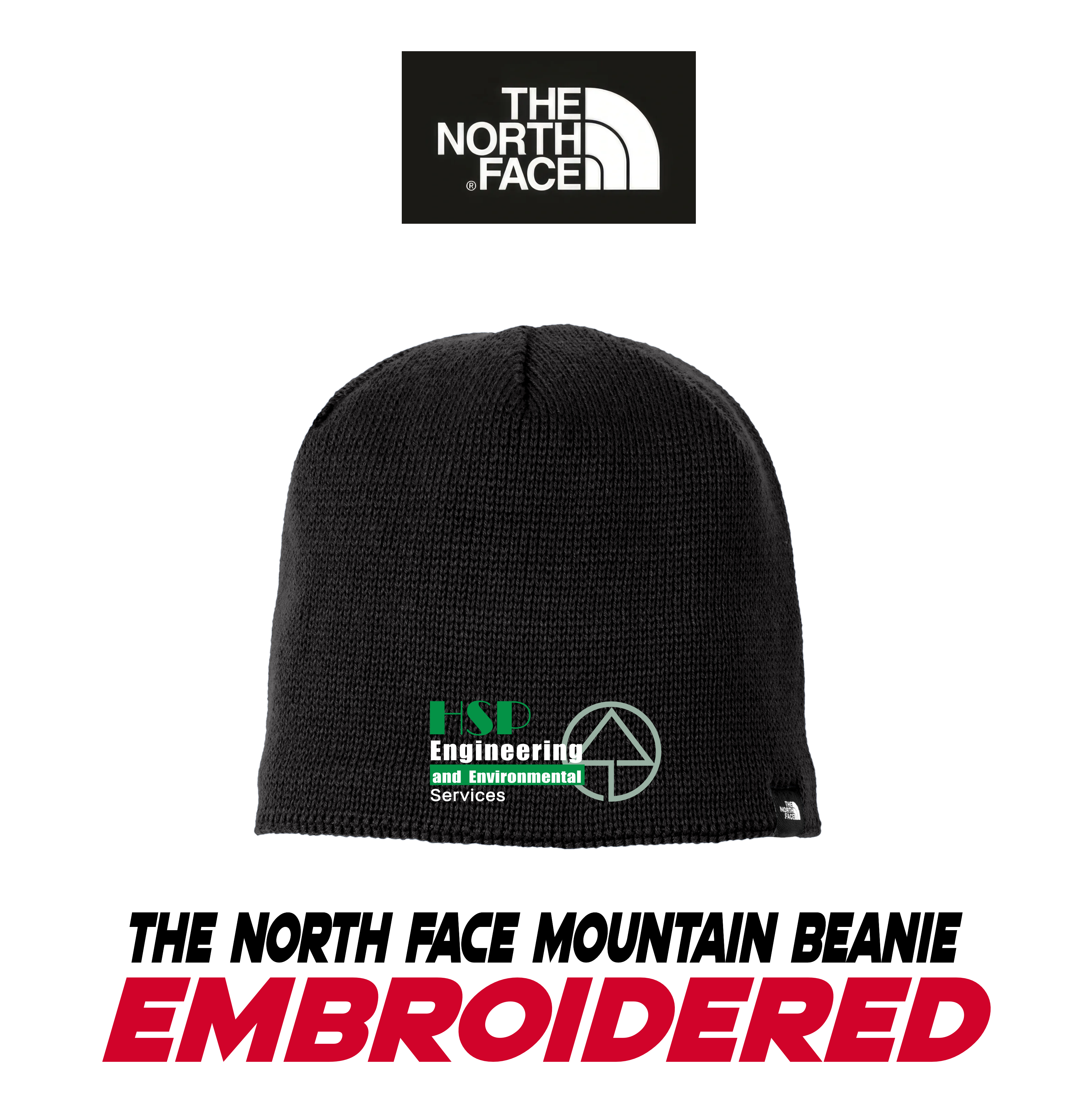 Embroidered NORTH FACE Mountain Beanie