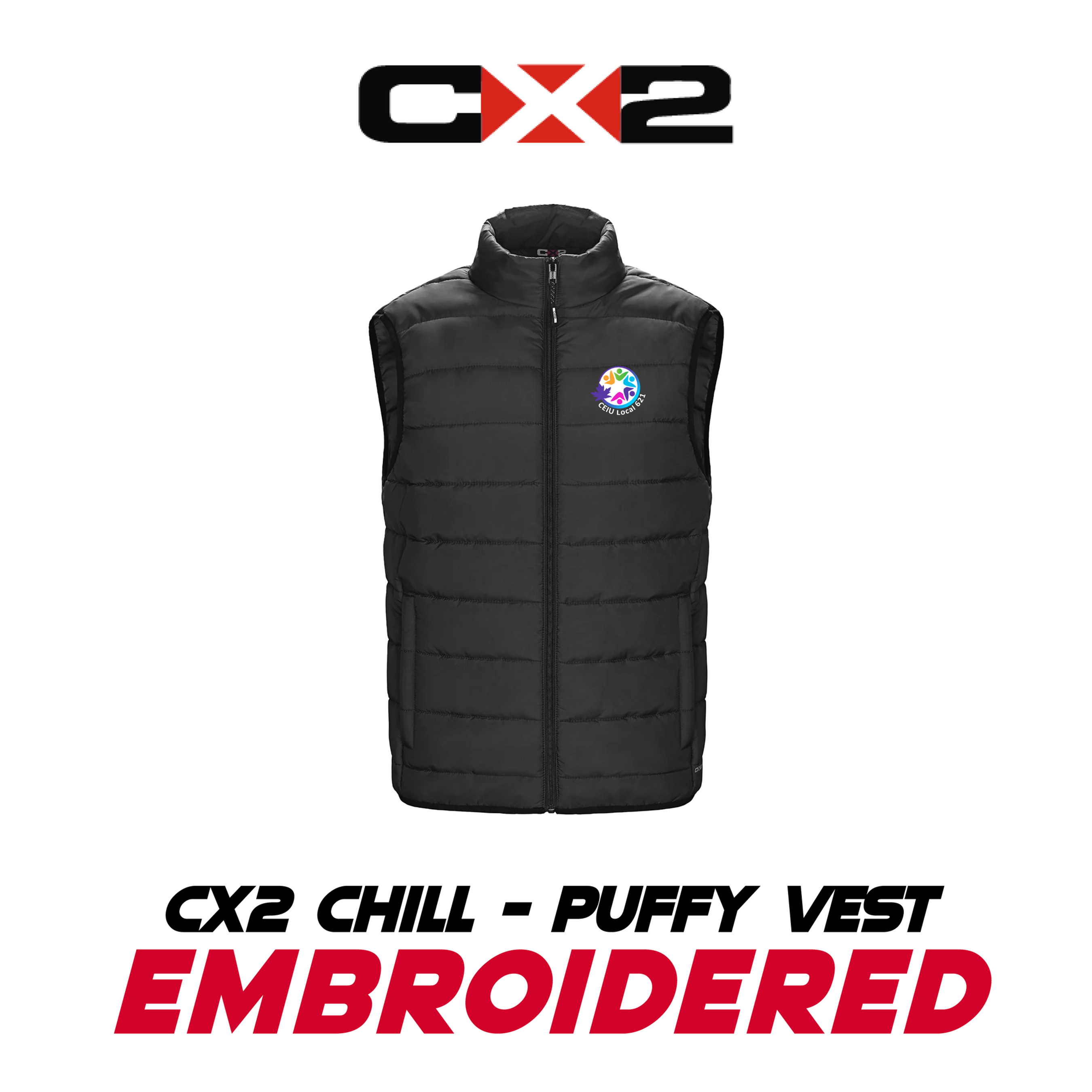 Embroidered CX2 Chill Puffy Vest