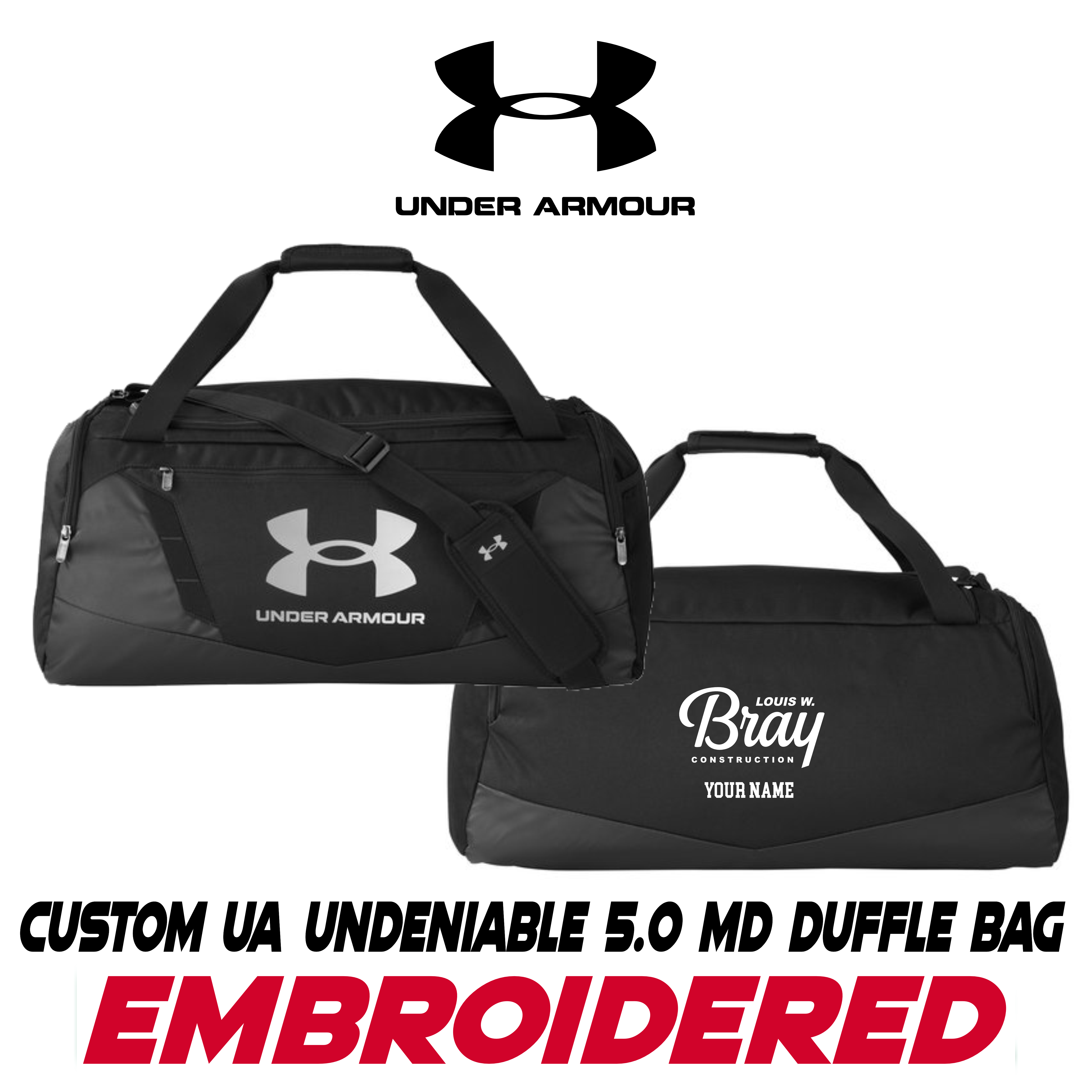 Embroidered Under Armour Duffle Bag