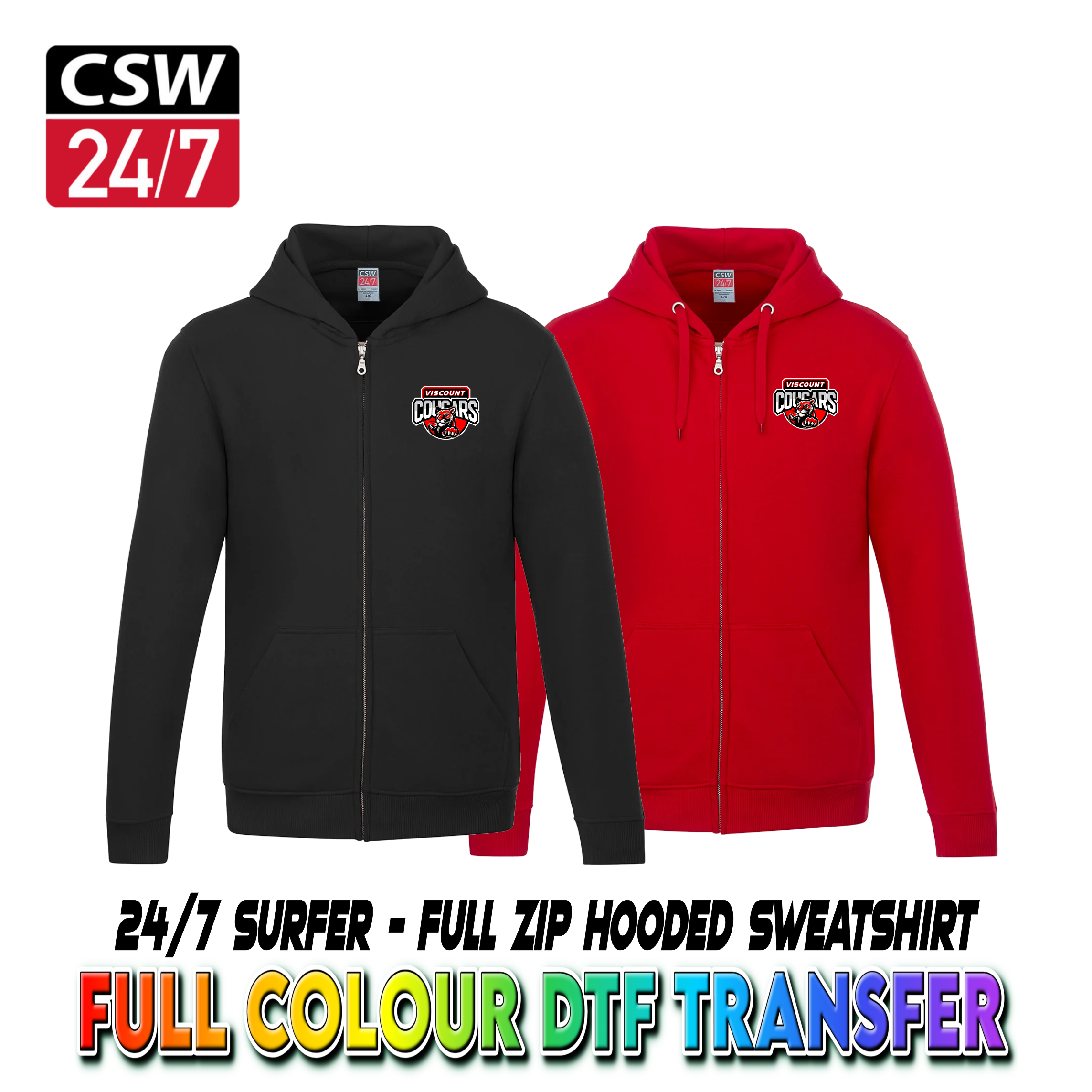 CSW 24/7 Surfer Full Zip Hoodie