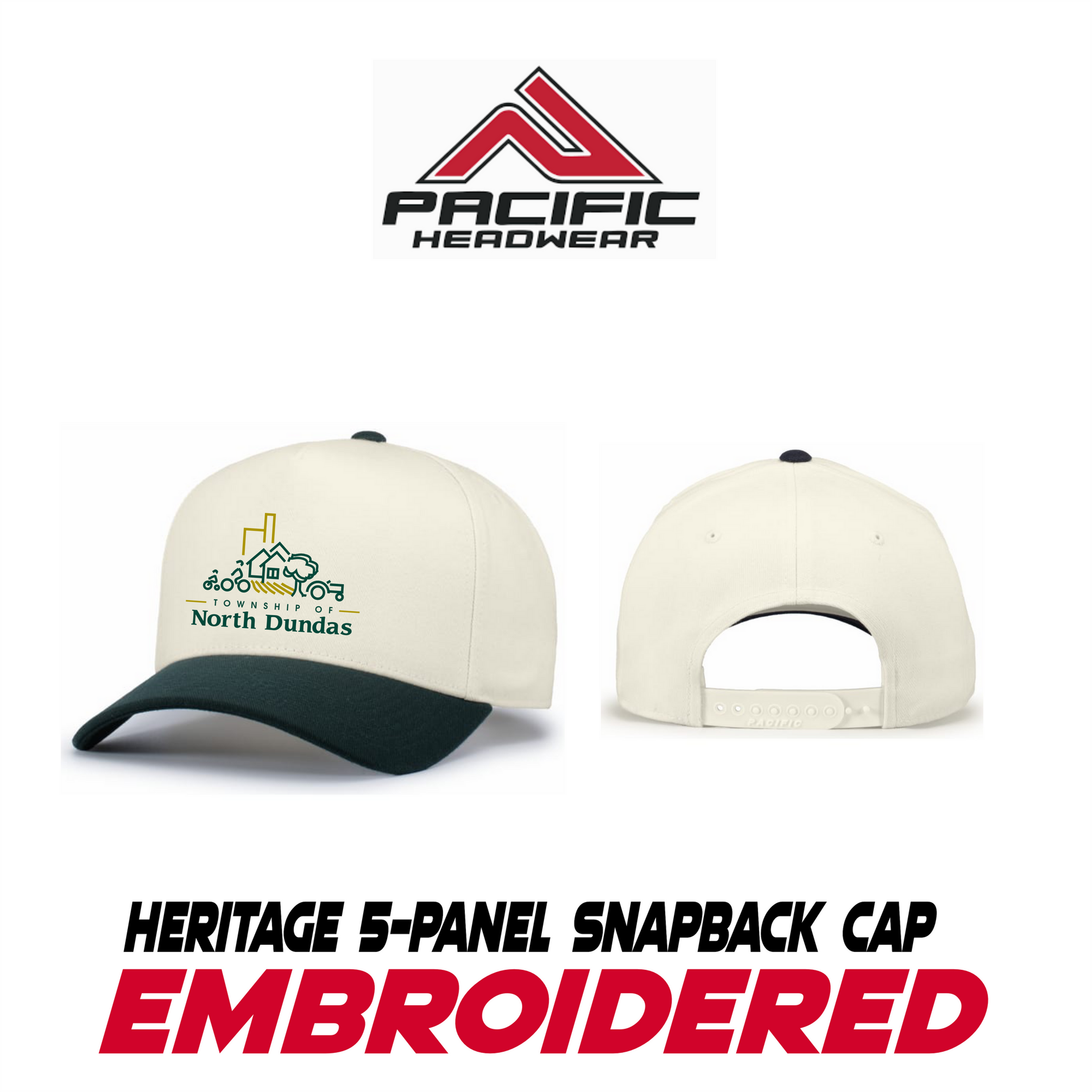 Embroidered Pacific Headwear Heritage 5 Panel  Snapback 130th