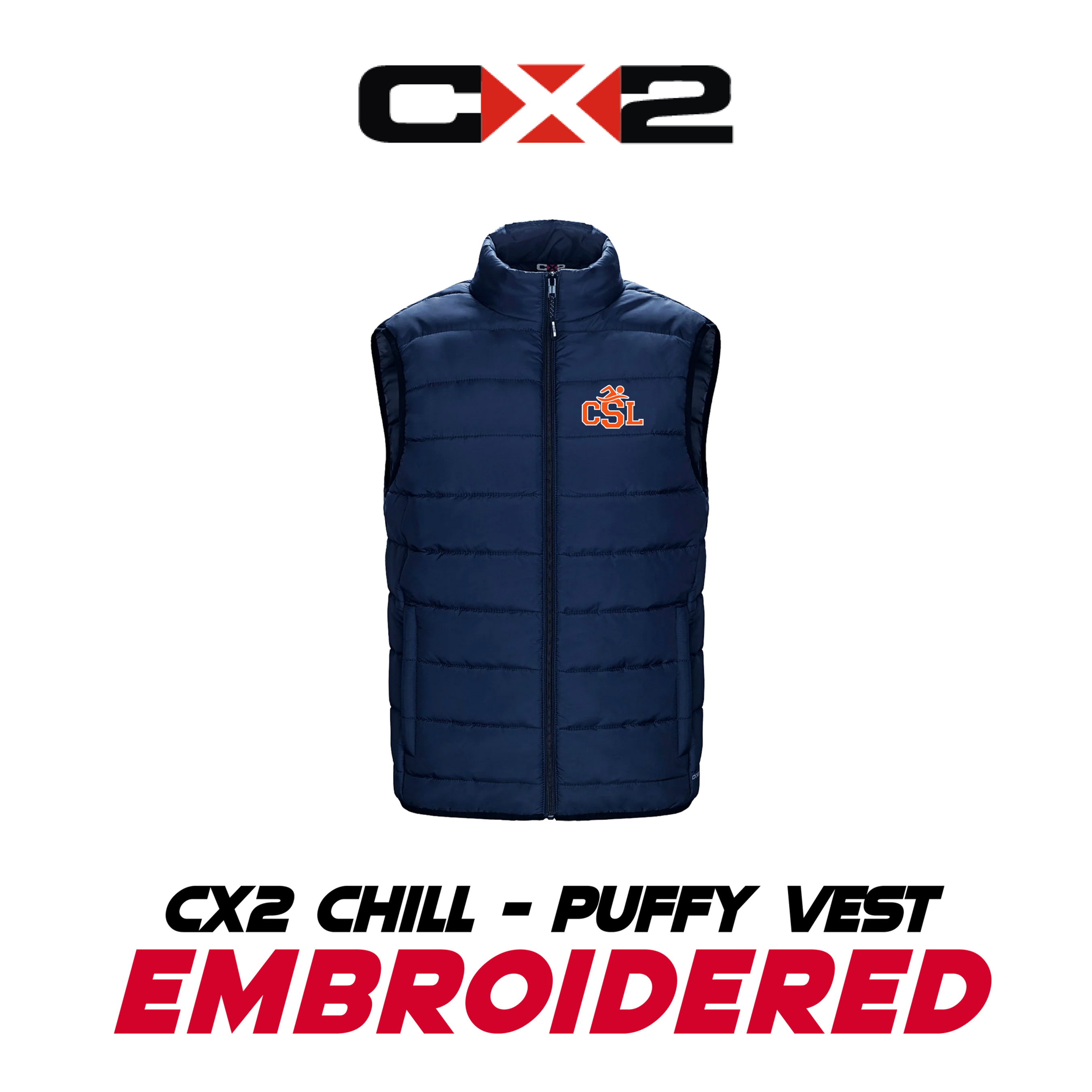 Embroidered CX2 Chill Puffy Vest