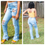 Thumbnail: Glammed Flared Baby Blue Jeans