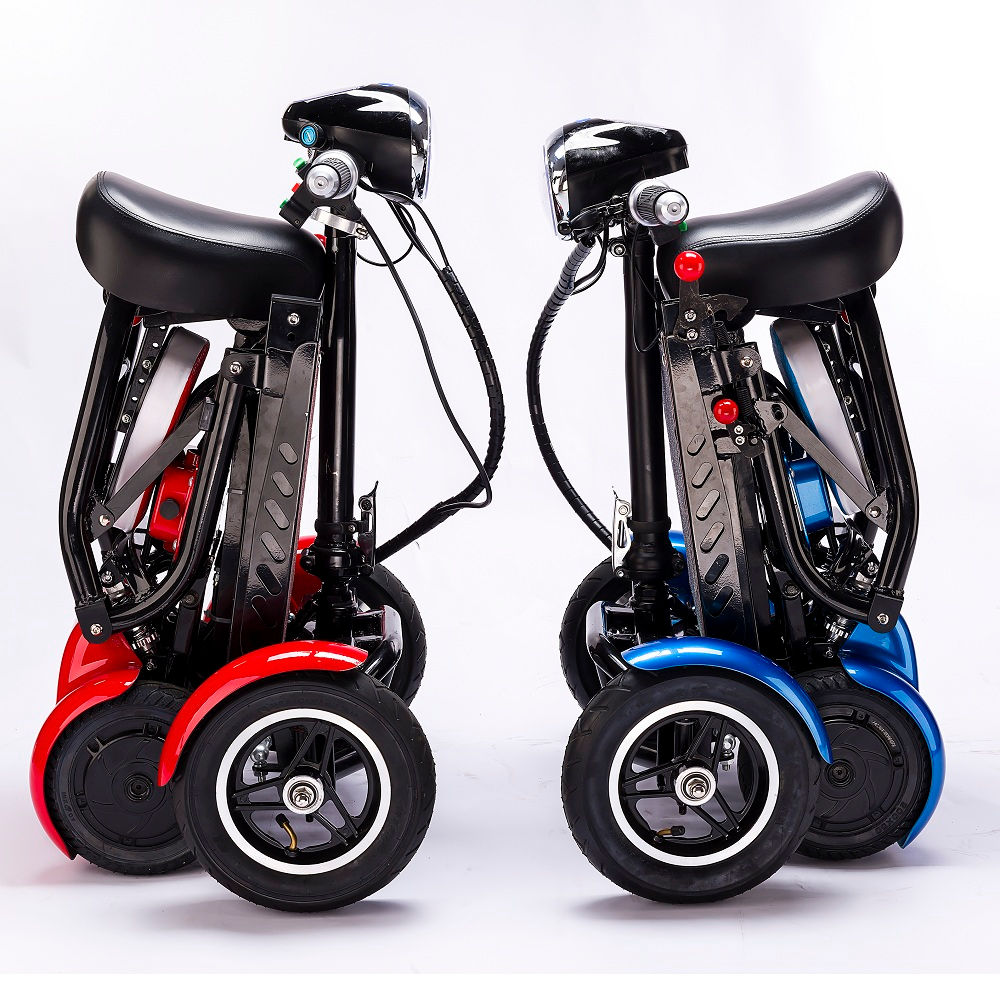 Foldable 4-Wheel Electric Mobility Scooter, Perfect for Elderly Travel