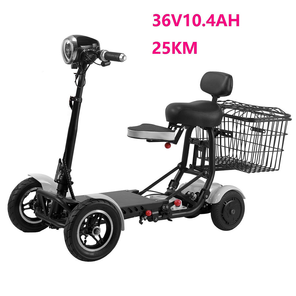 Thumbnail: Foldable 4-Wheel Electric Mobility Scooter, Perfect for Elderly Travel