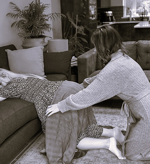 Chester Doula with rebozo BW.jpg