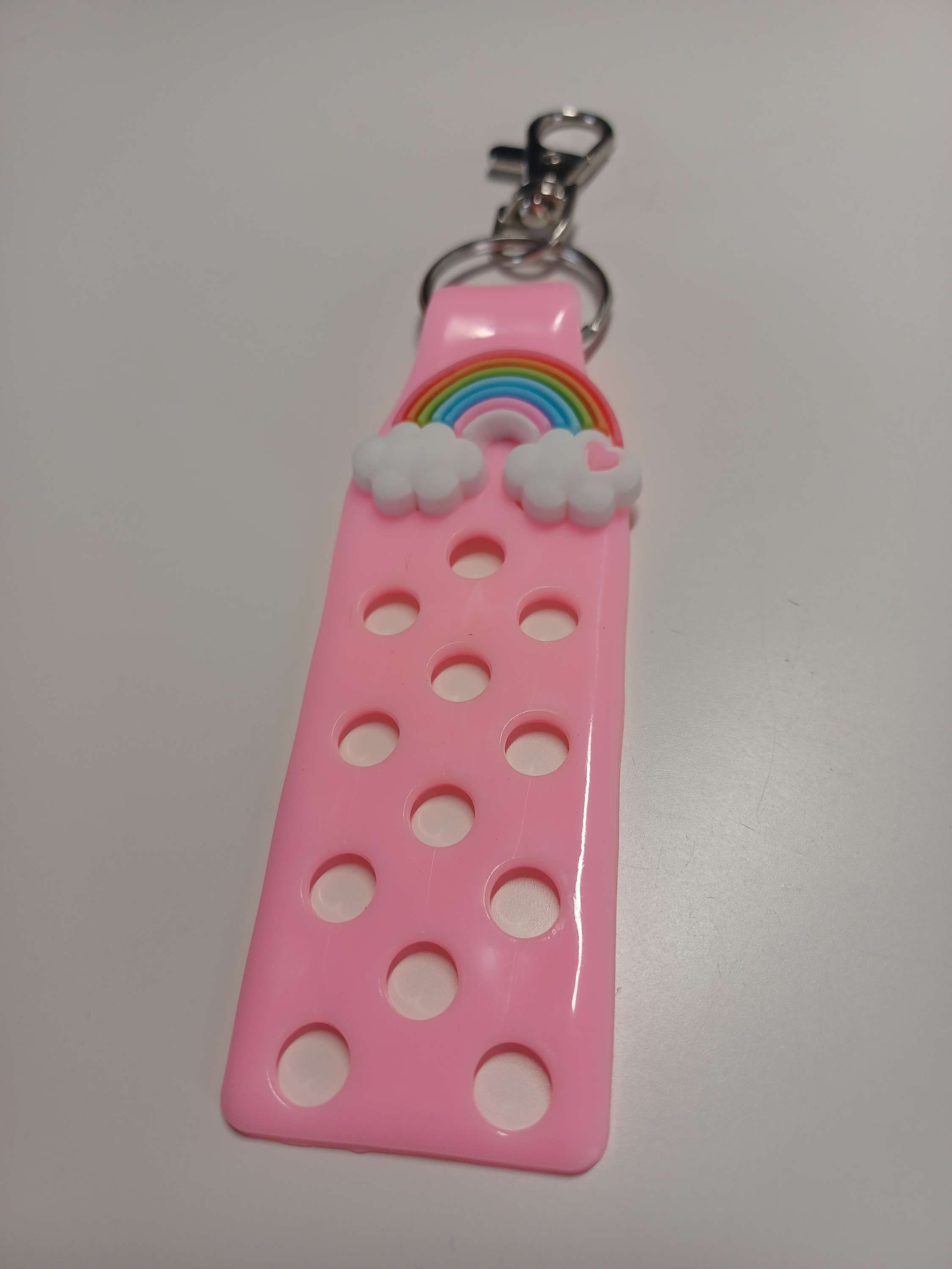 Pink croc keyring