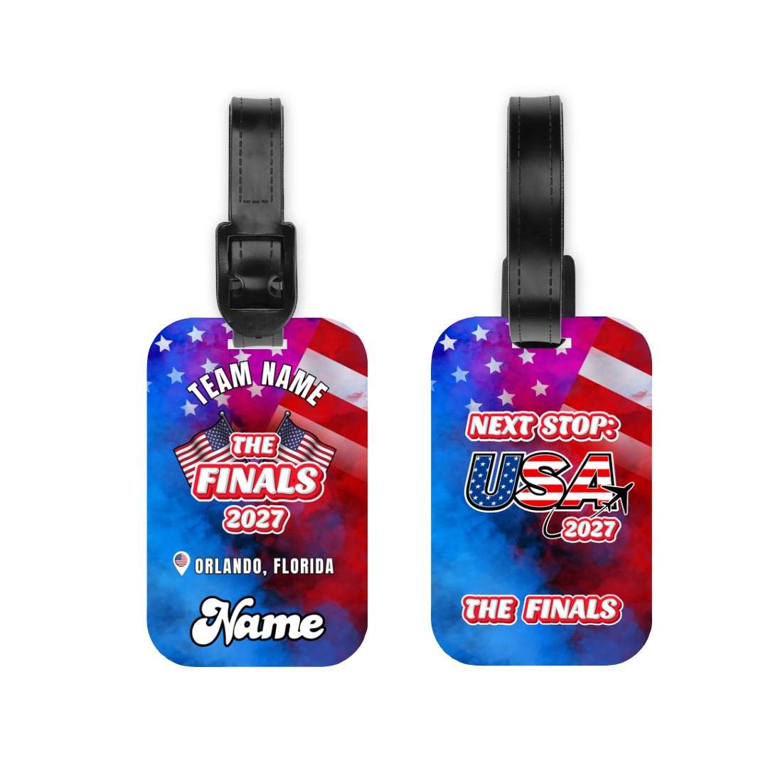 The Finals 2027 double sided luggage tag - USA theme
