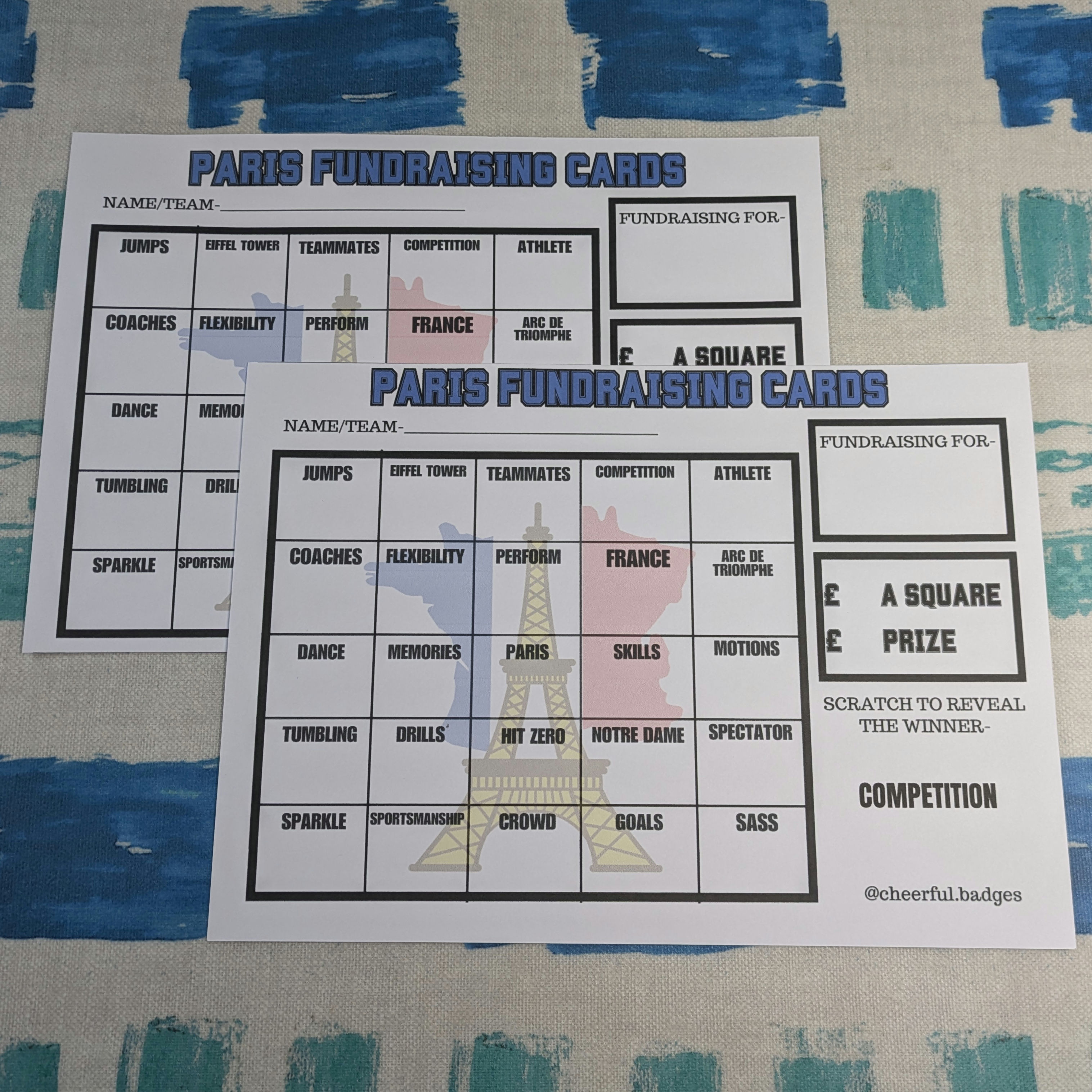 Paris Fundraising Cards
