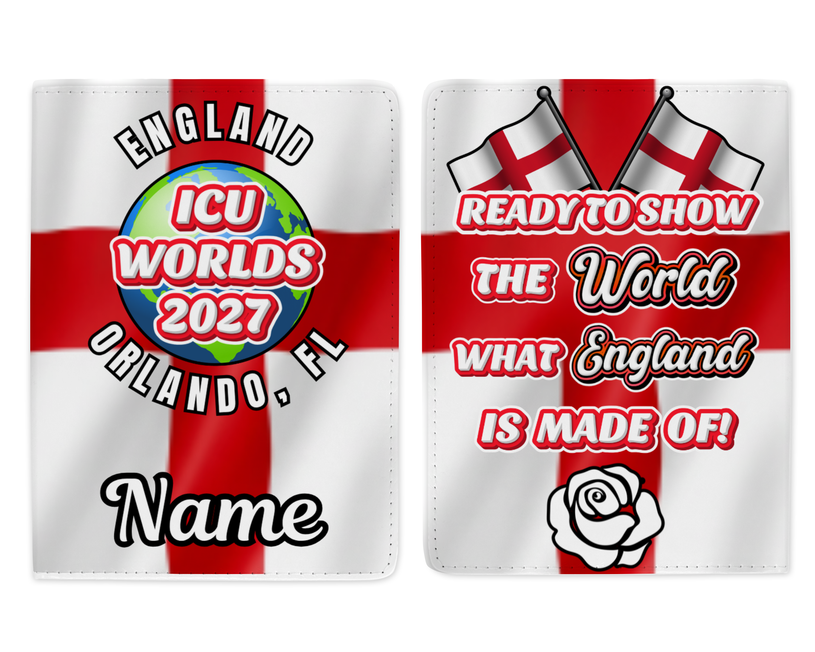 ICU Worlds 2027 passport cover- England