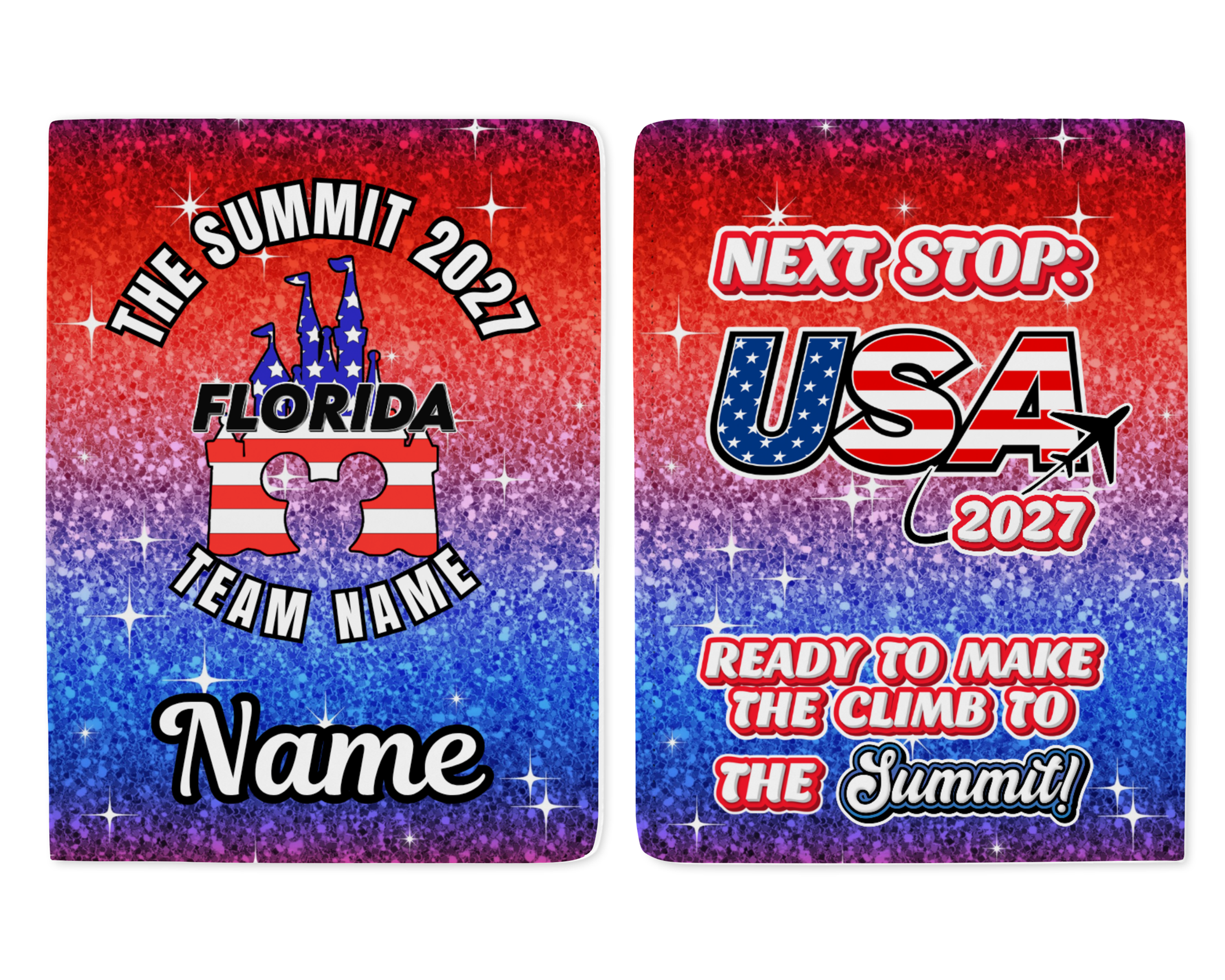 Summit 2027 personalised passport cover- castle