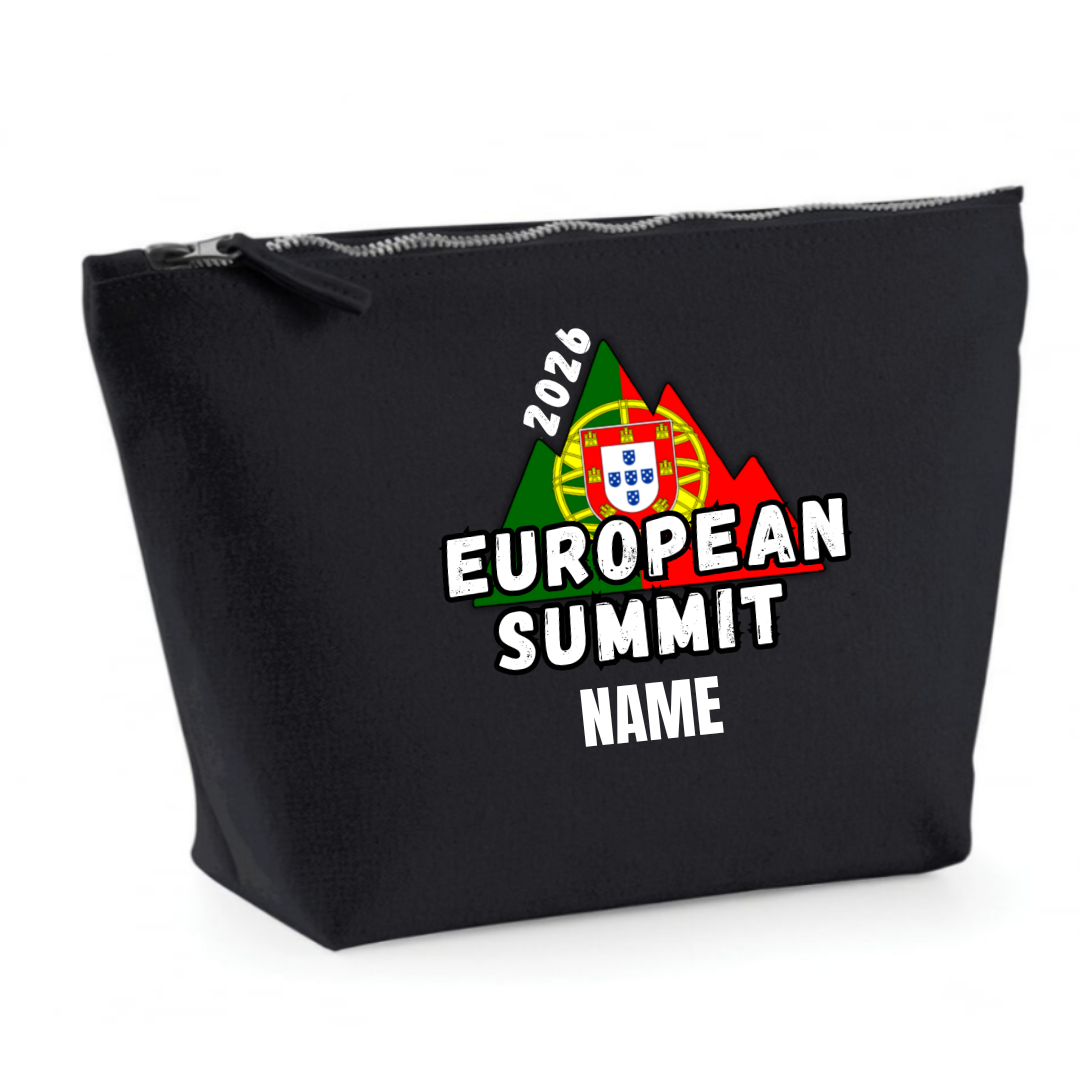 Personalised European Summit 2026 Large Makeup bag- Portugal flag