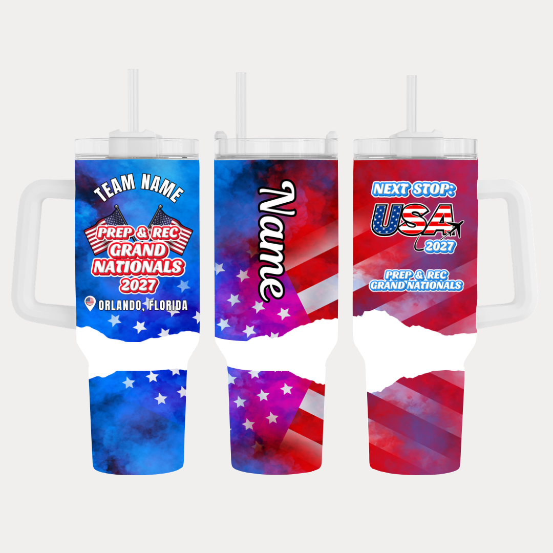 Prep & Rec 2027 40oz Stainless steel insulated tumbler