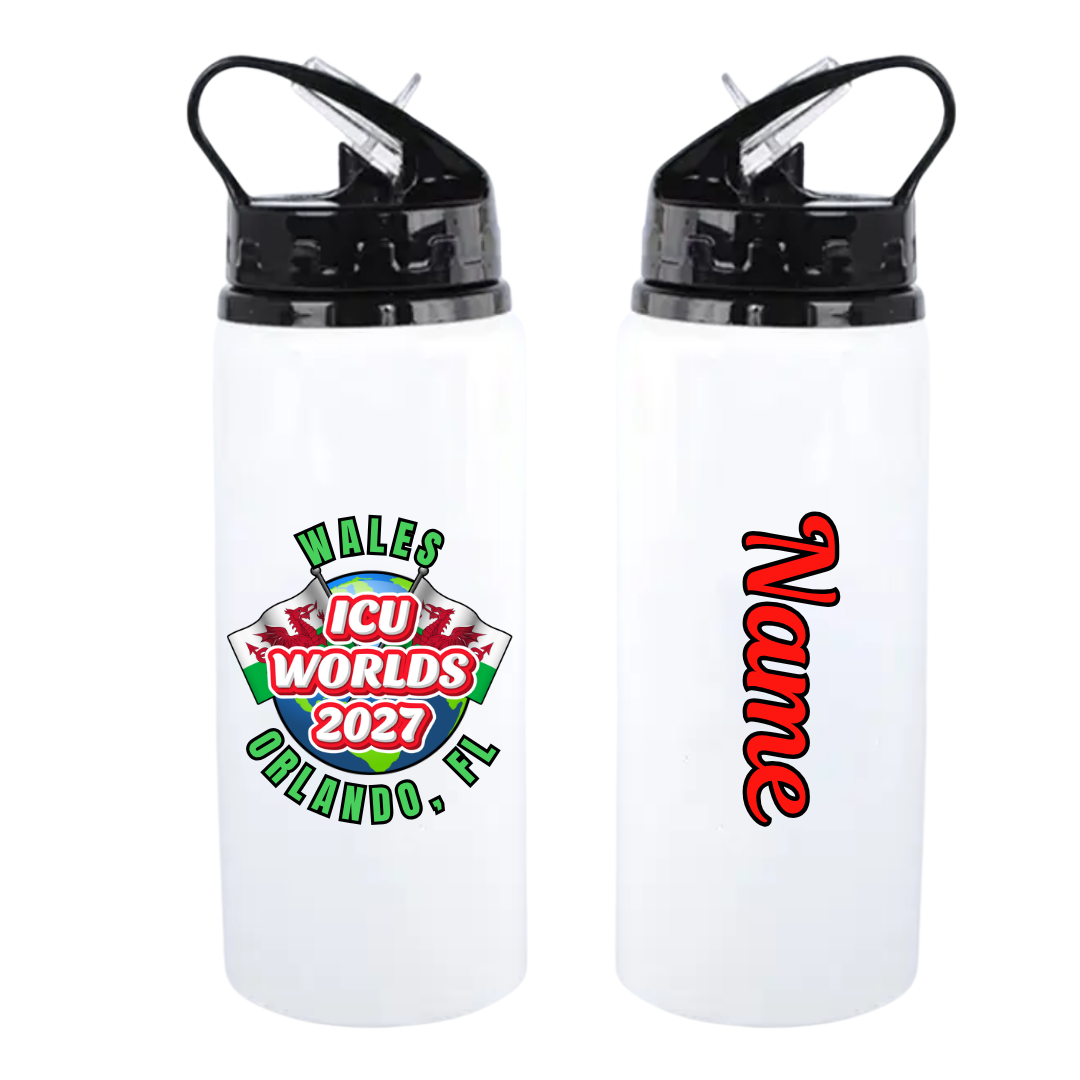Personalised ICU Worlds 2027 metal bottle- Wales, England & Scotland